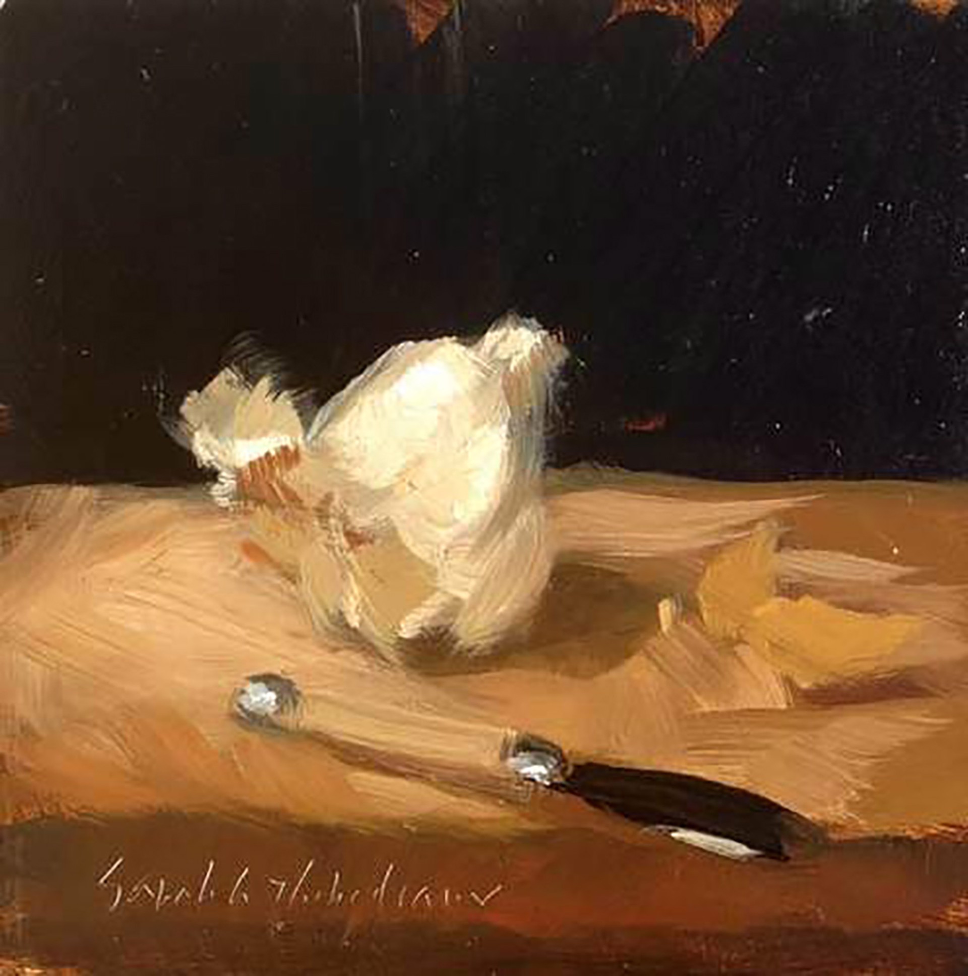 Garlic and Knife by Sarah Griffin Thibodeaux