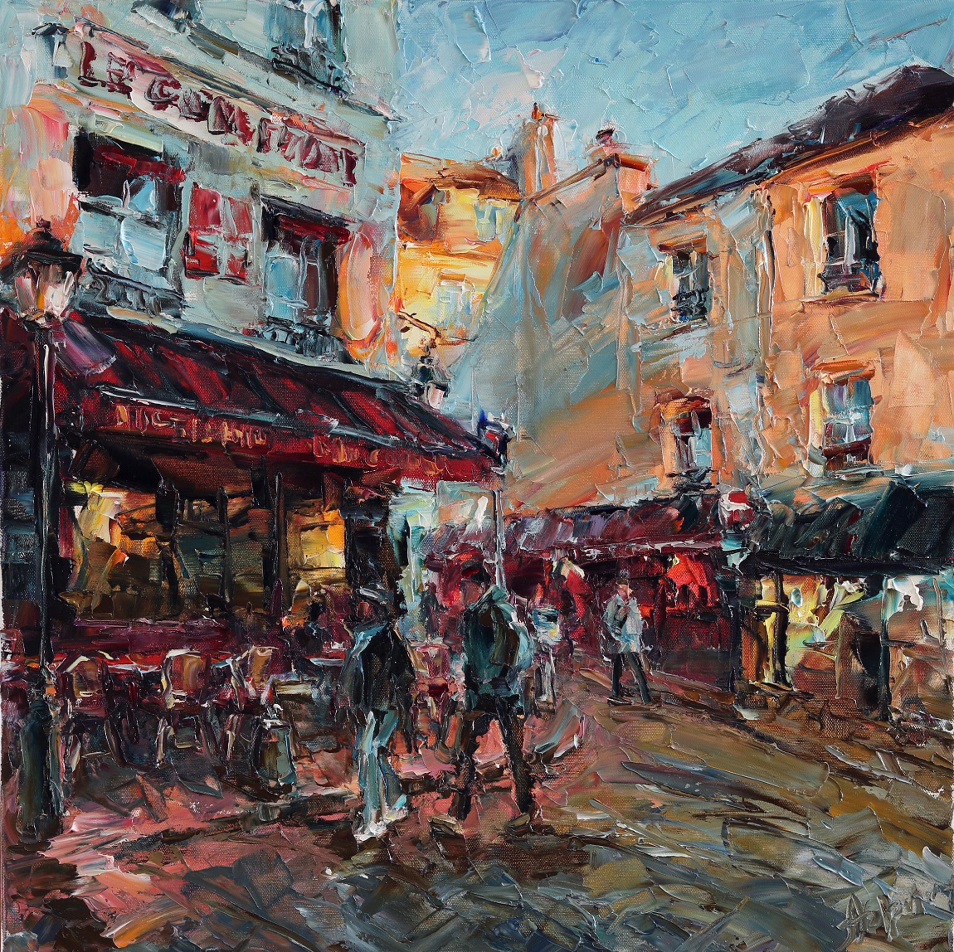In the Streets of Montmartre (SOLD) by LYUDMILA AGRICH