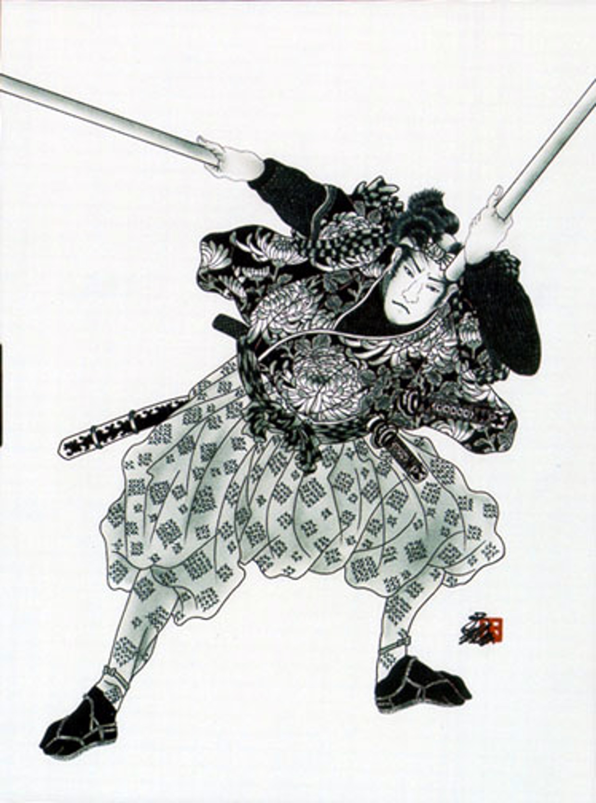 Musashi - Full Figure #3 (Protea Pattern) by Hisashi Otsuka