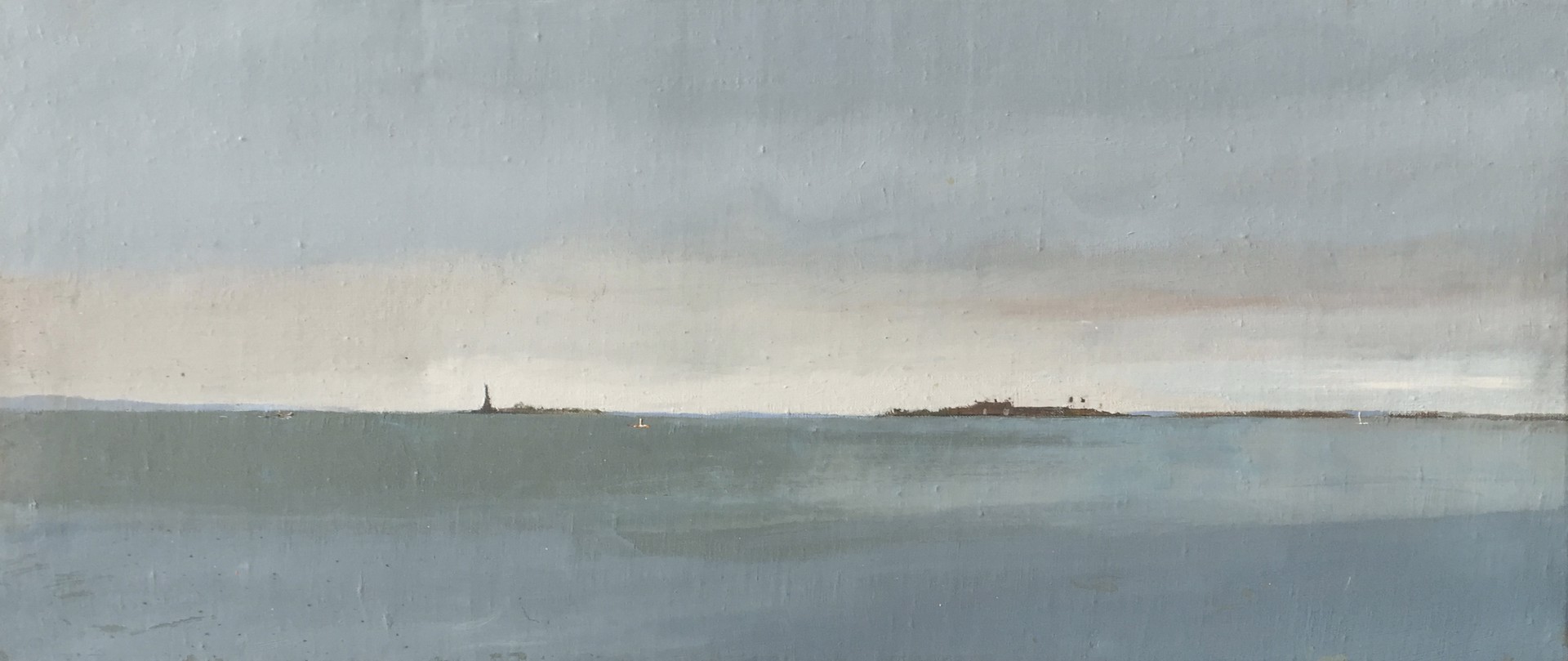 NY Harbor from Battery Park by Arthur Cohen