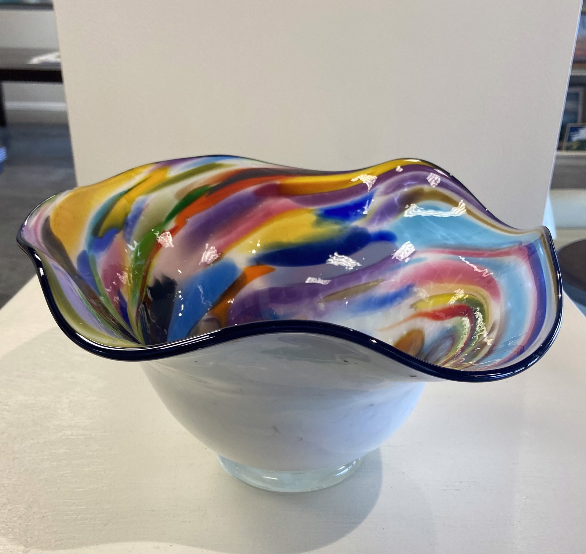 Scallop Bowl Multi by AlBo Glass