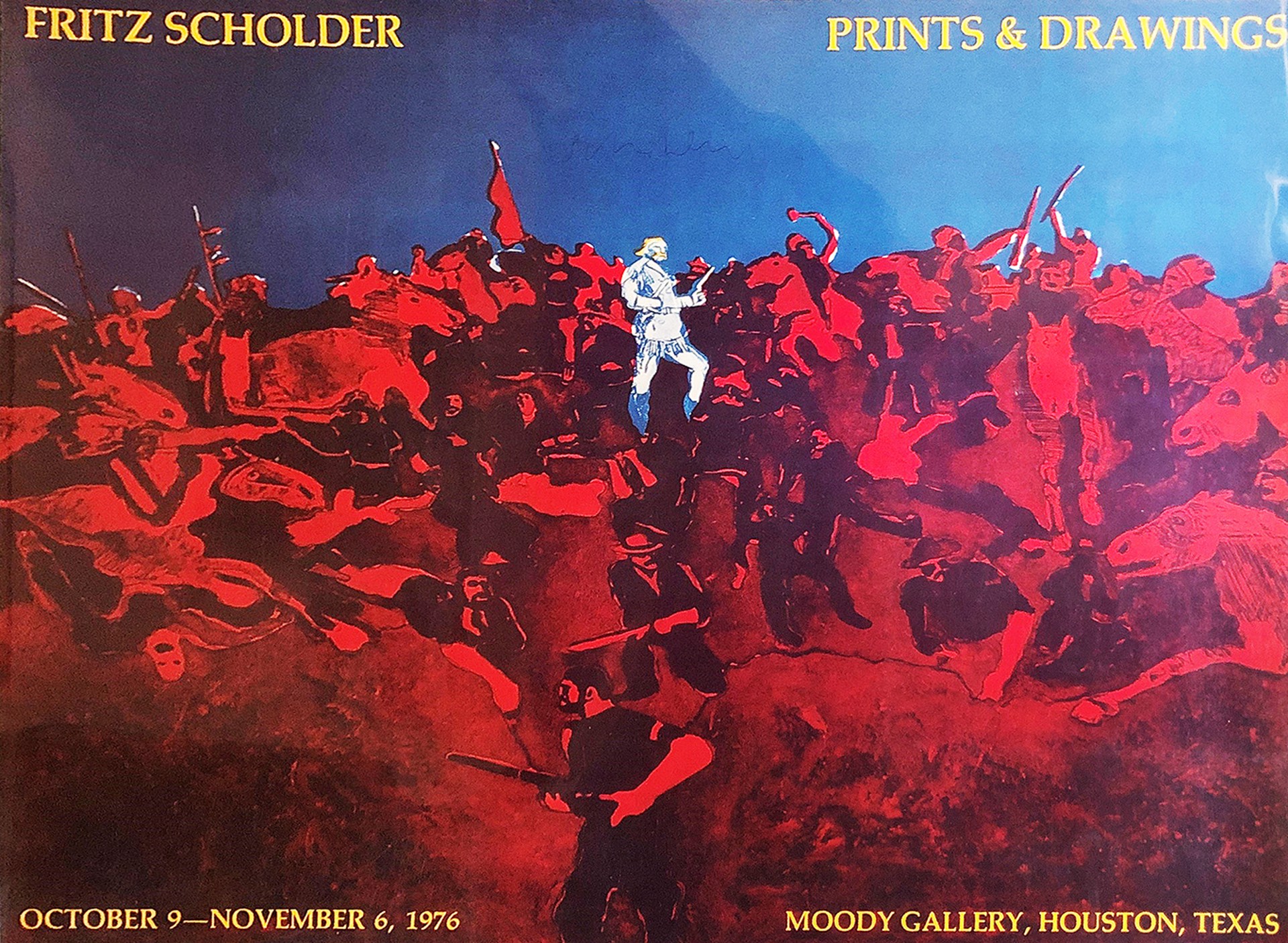 Moody Gallery Fritz Scholder Poster by Fritz Scholder