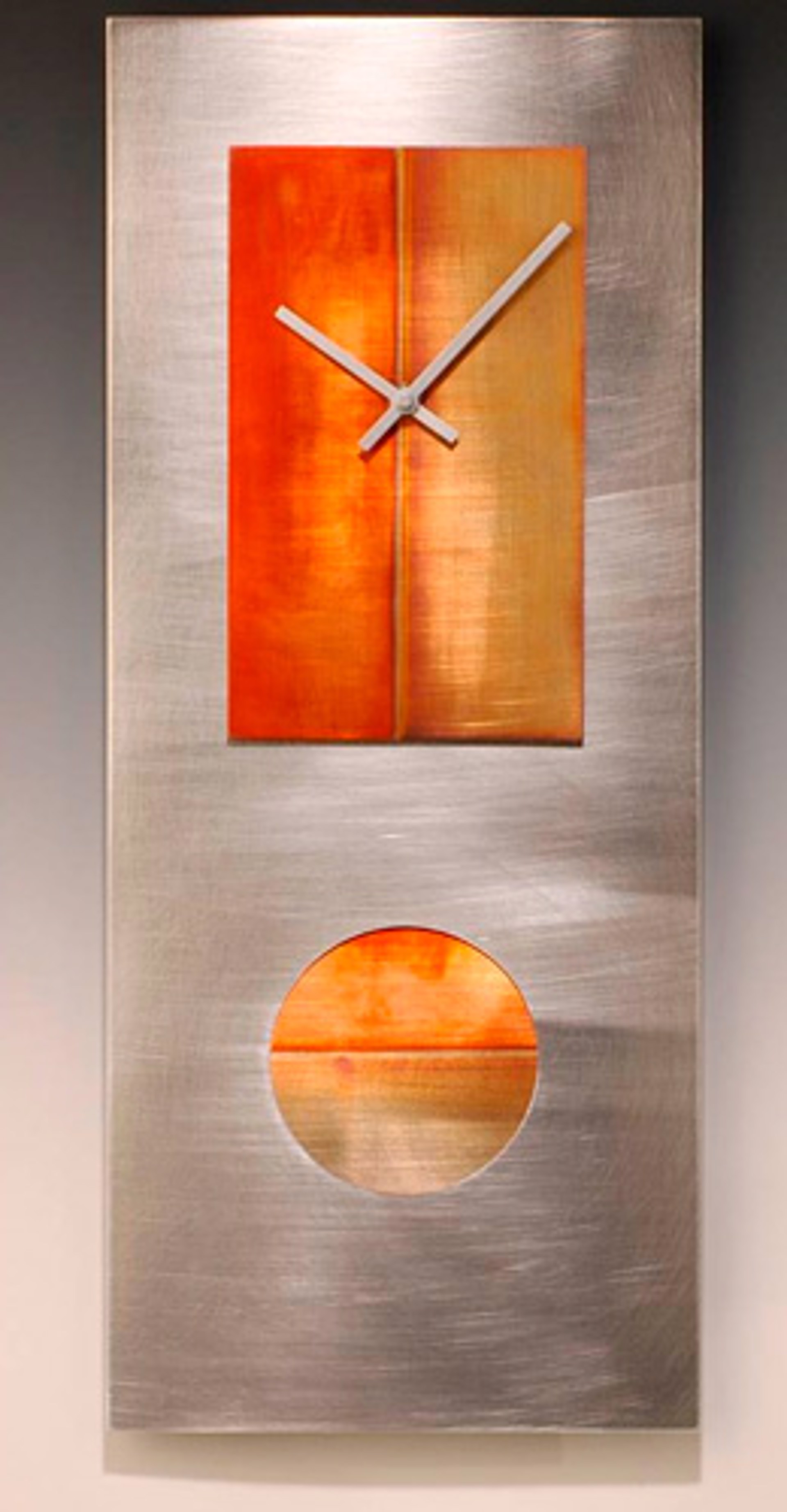 Steel 24 Pendulum Clock with Copper by Leonie Lacouette
