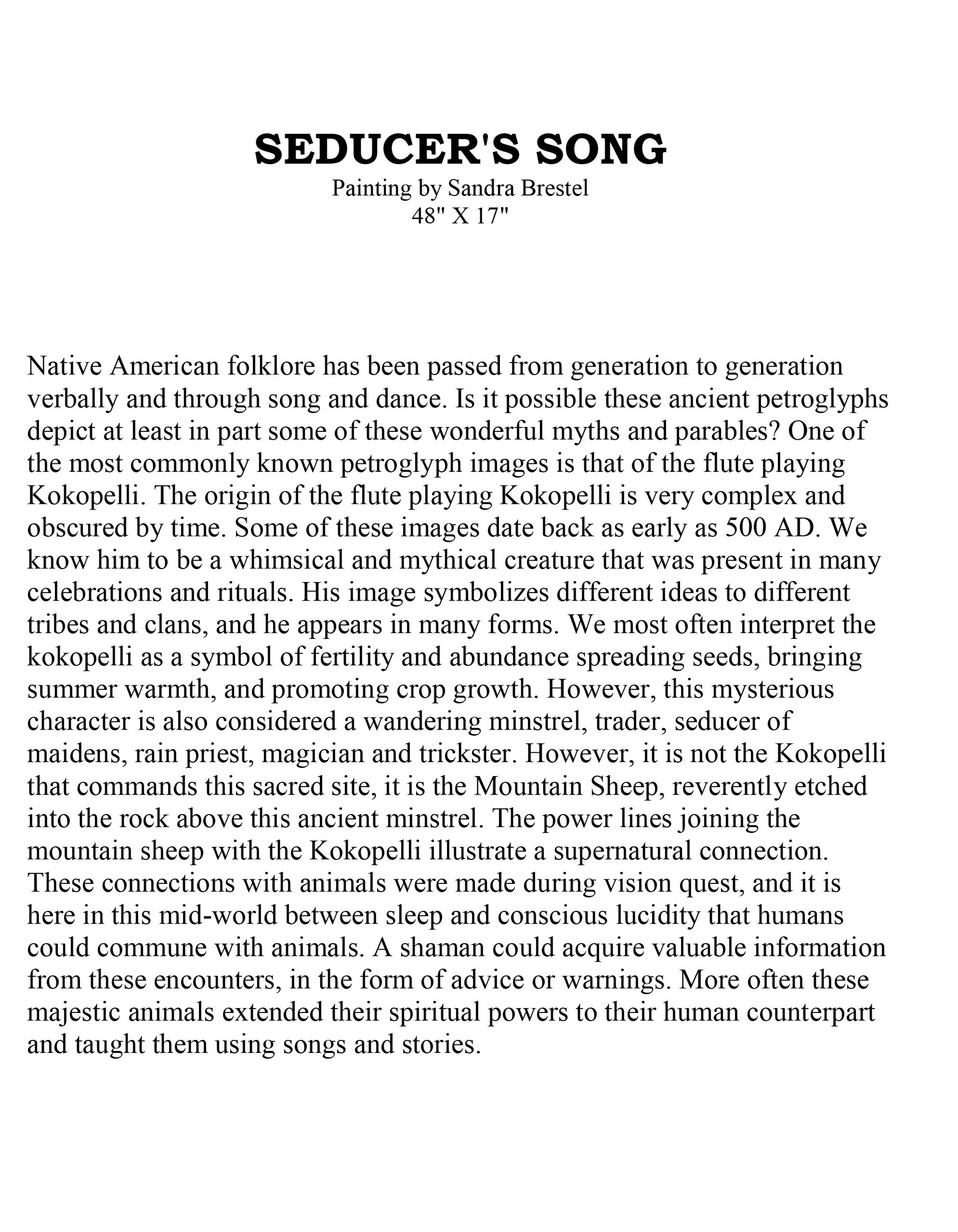 Seducer's Song by Sandra Brestel Limited Editions