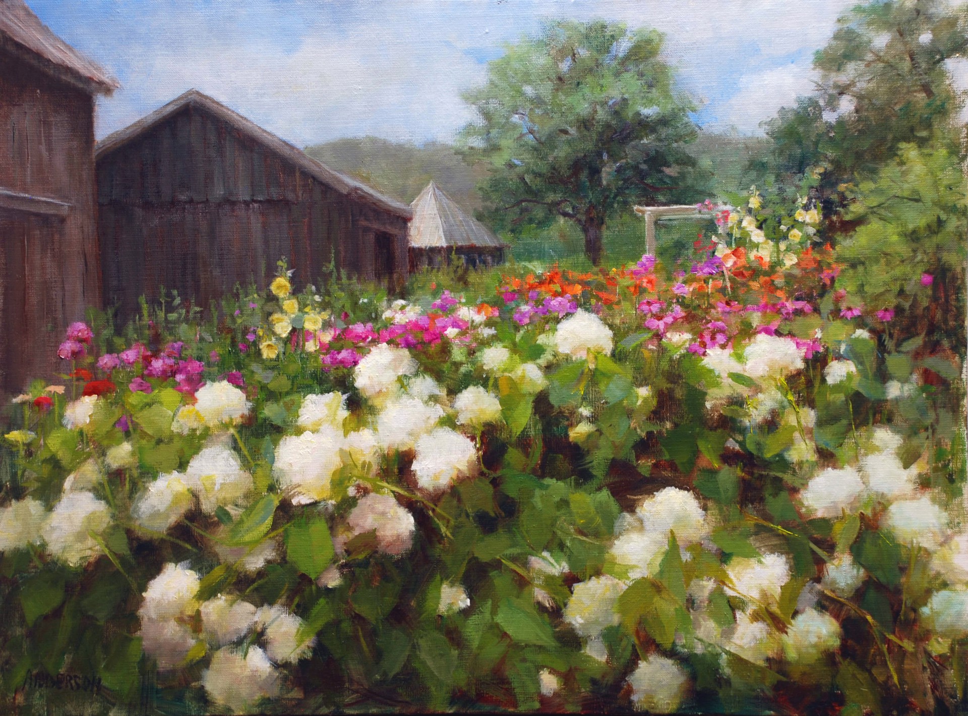 Summer Garden at Griswold Museum by Kathy Anderson