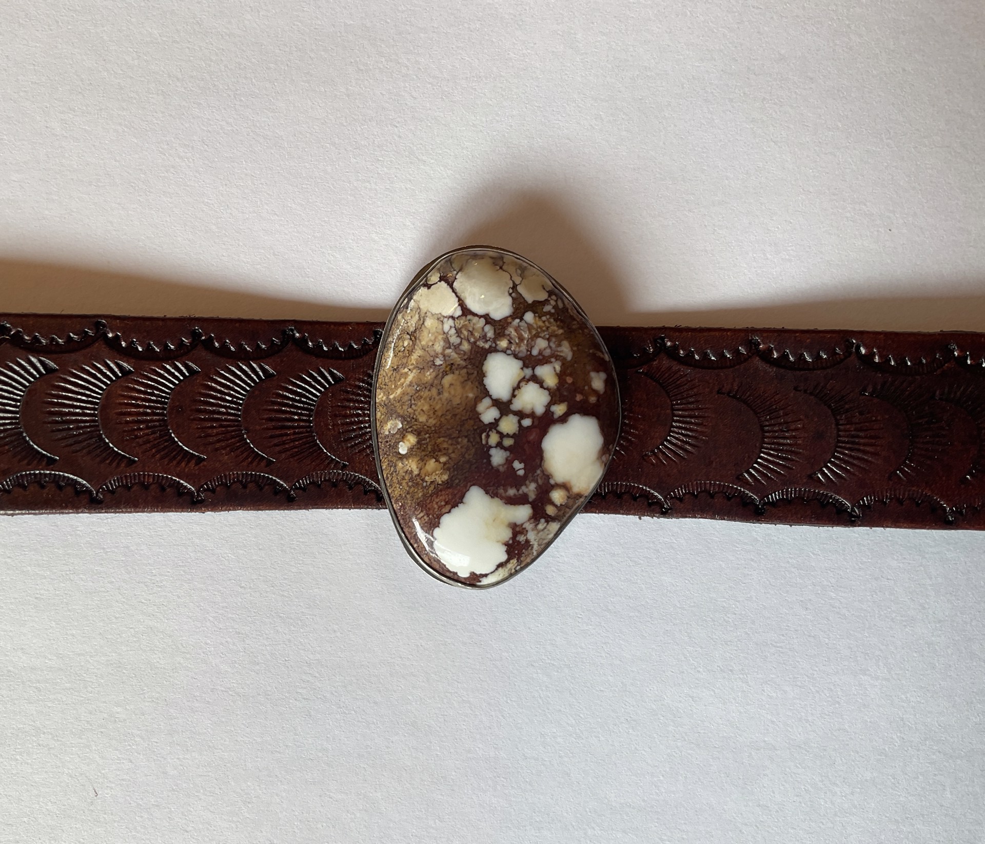 Wild Horse Stone Leather Bracelet by Kim Henkel