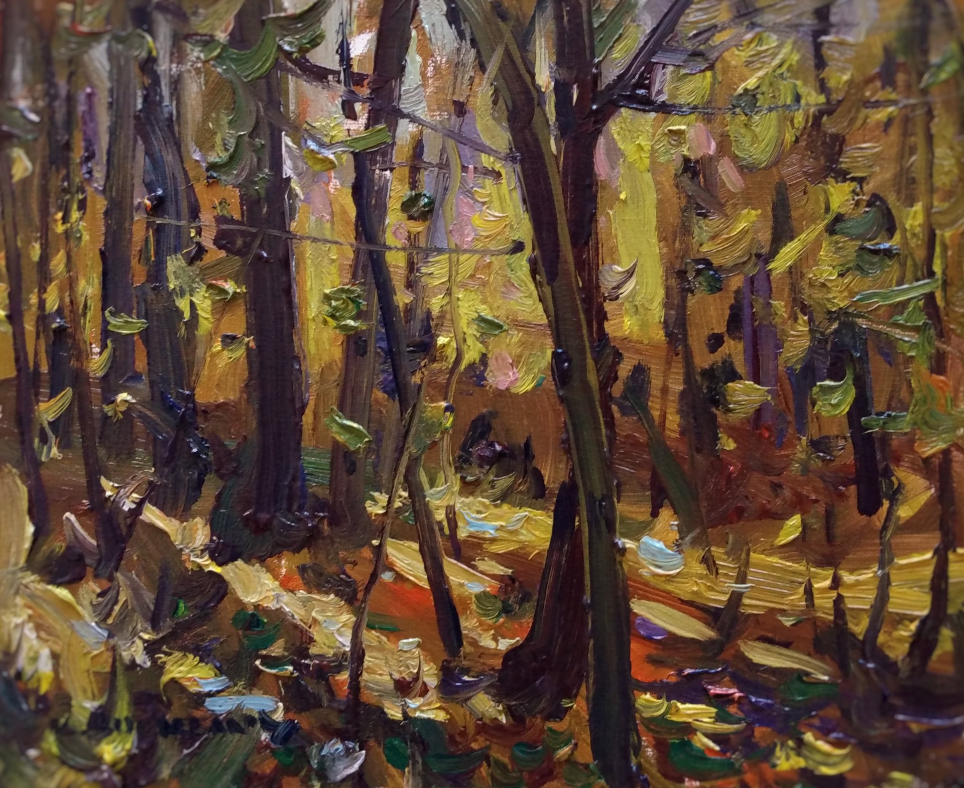 "Autumn Woods" original oil painting by Kyle Buckland