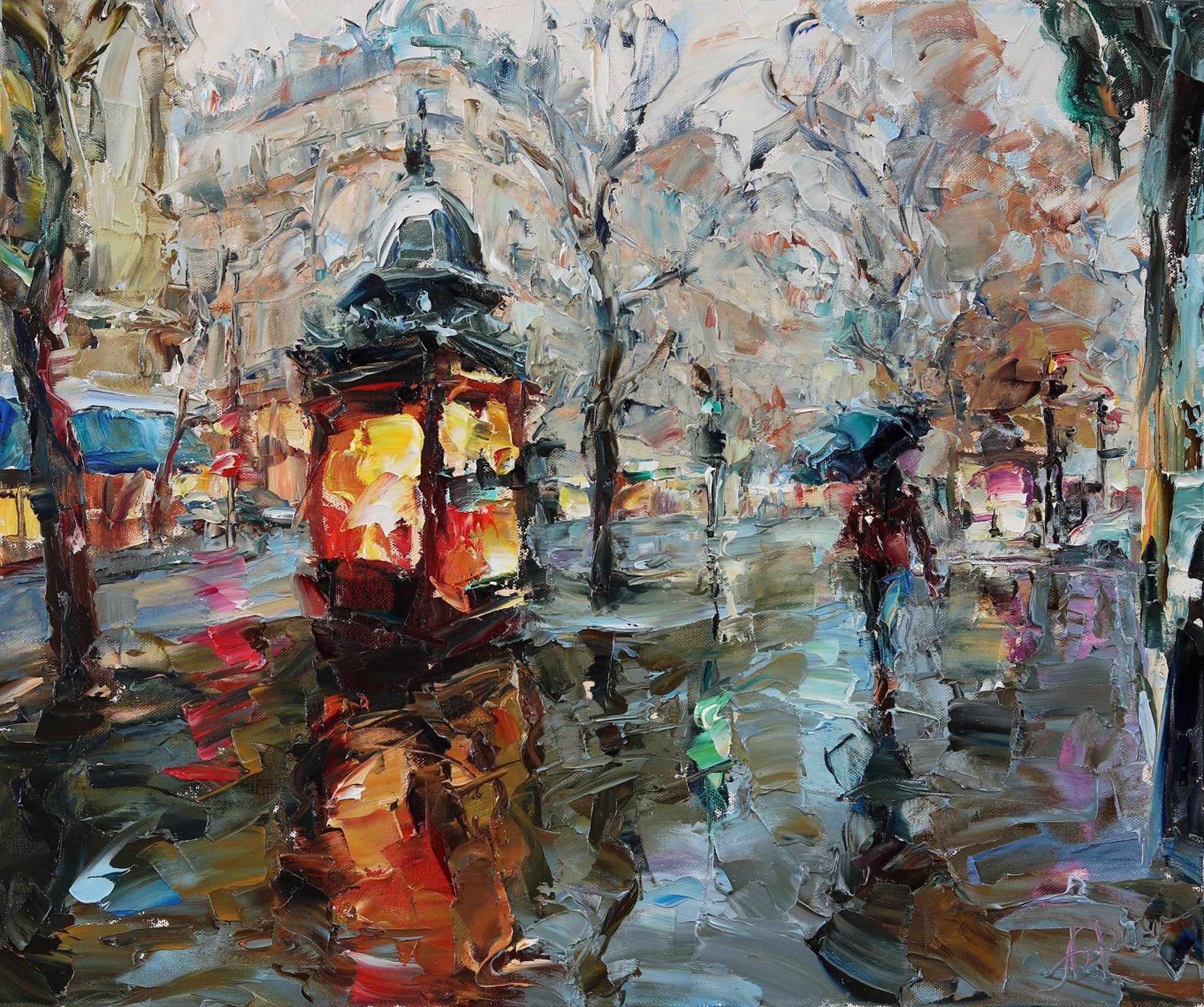 Paris in the Rain (SOLD) by LYUDMILA AGRICH