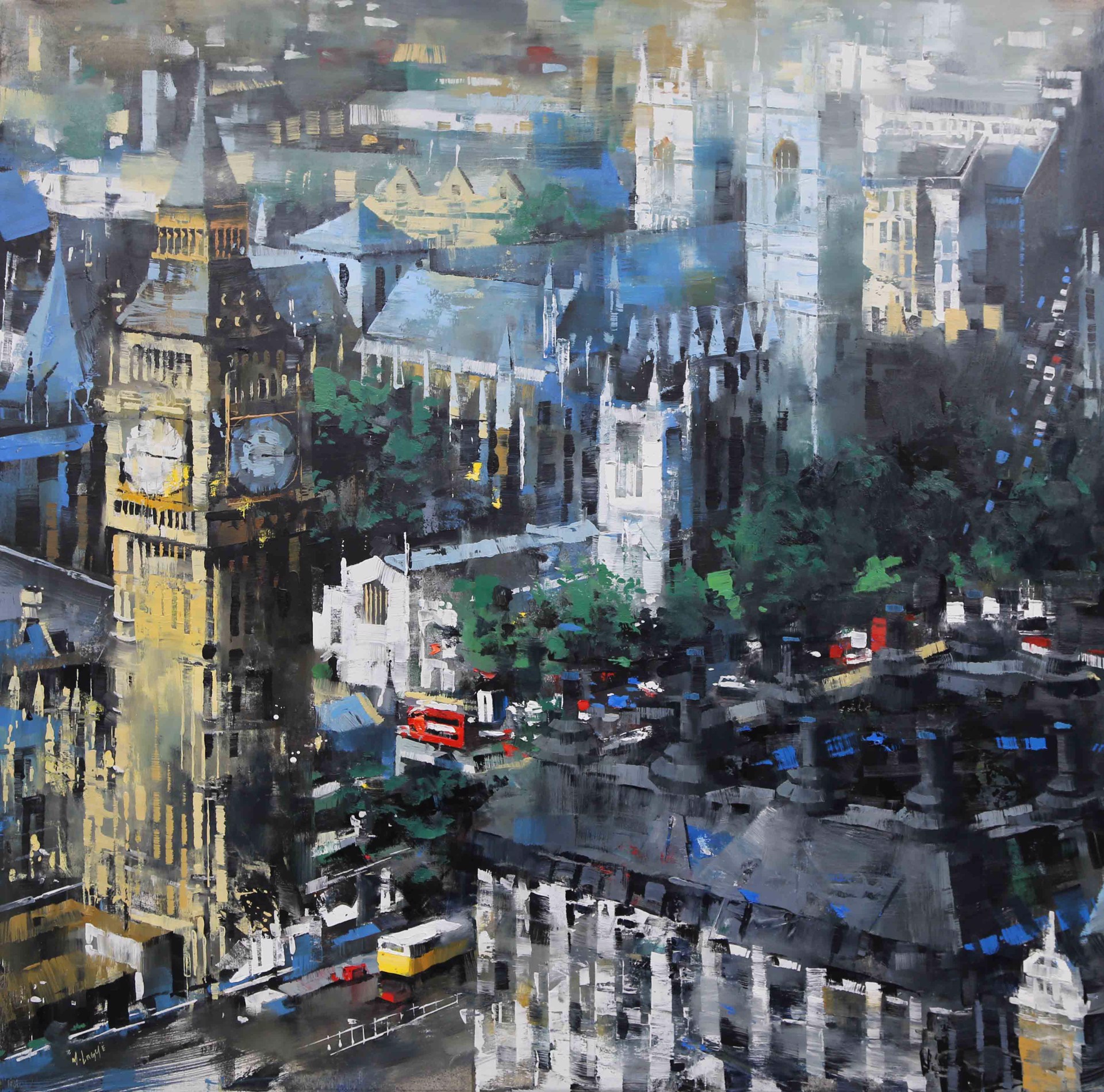 Over London Parliament by MARK LAGUE