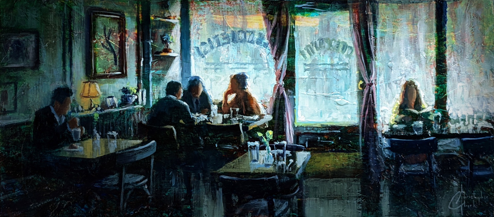 New York City, Cafe 1 by Christopher Clark