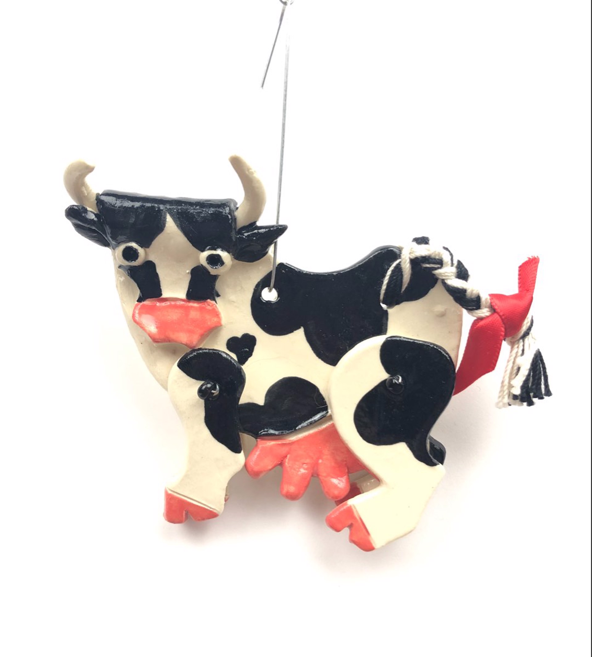 Cow Ornament by Nancy Jacobsohn