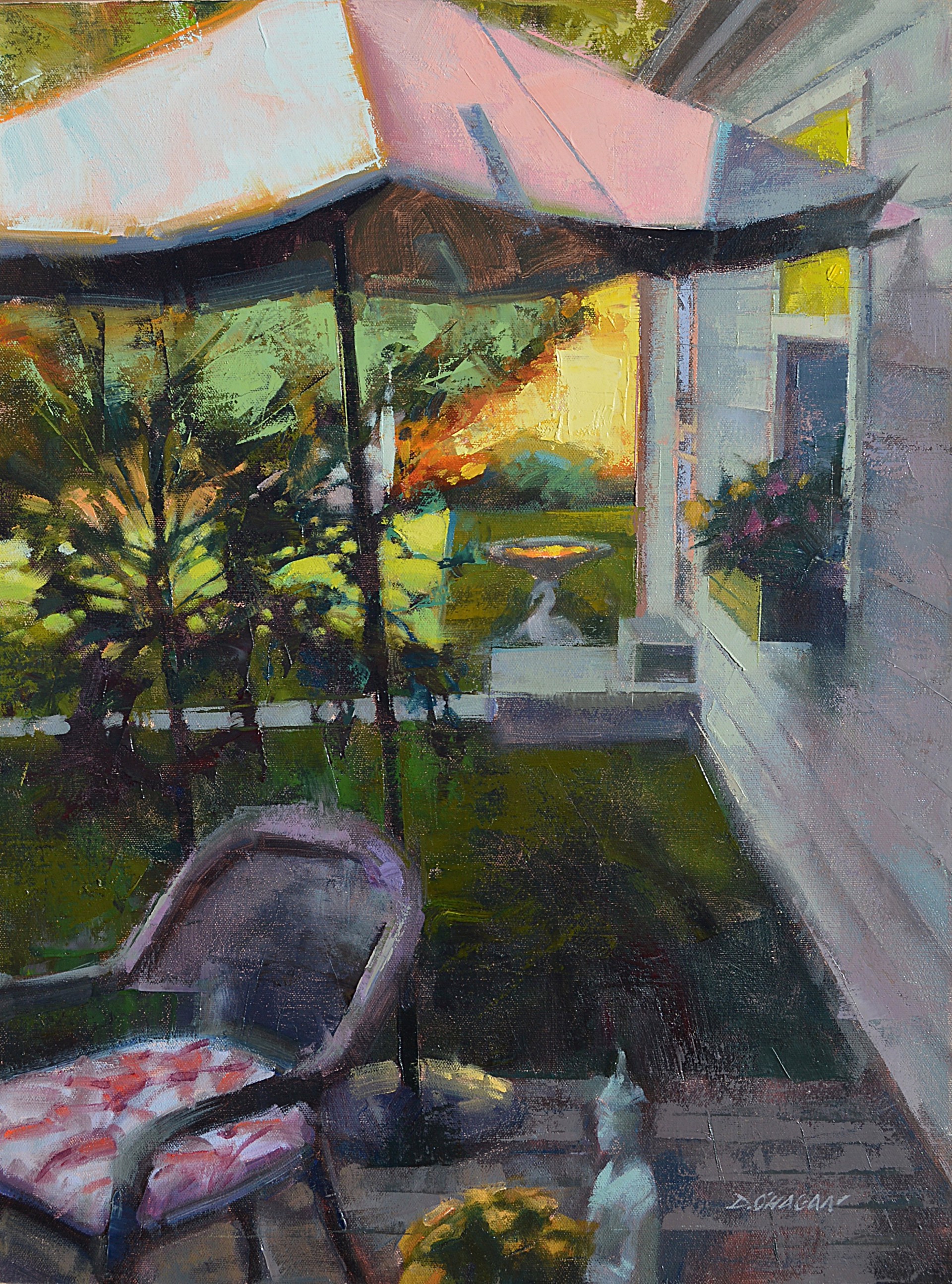 Backyard at Sunset by Desmond O'HAGAN