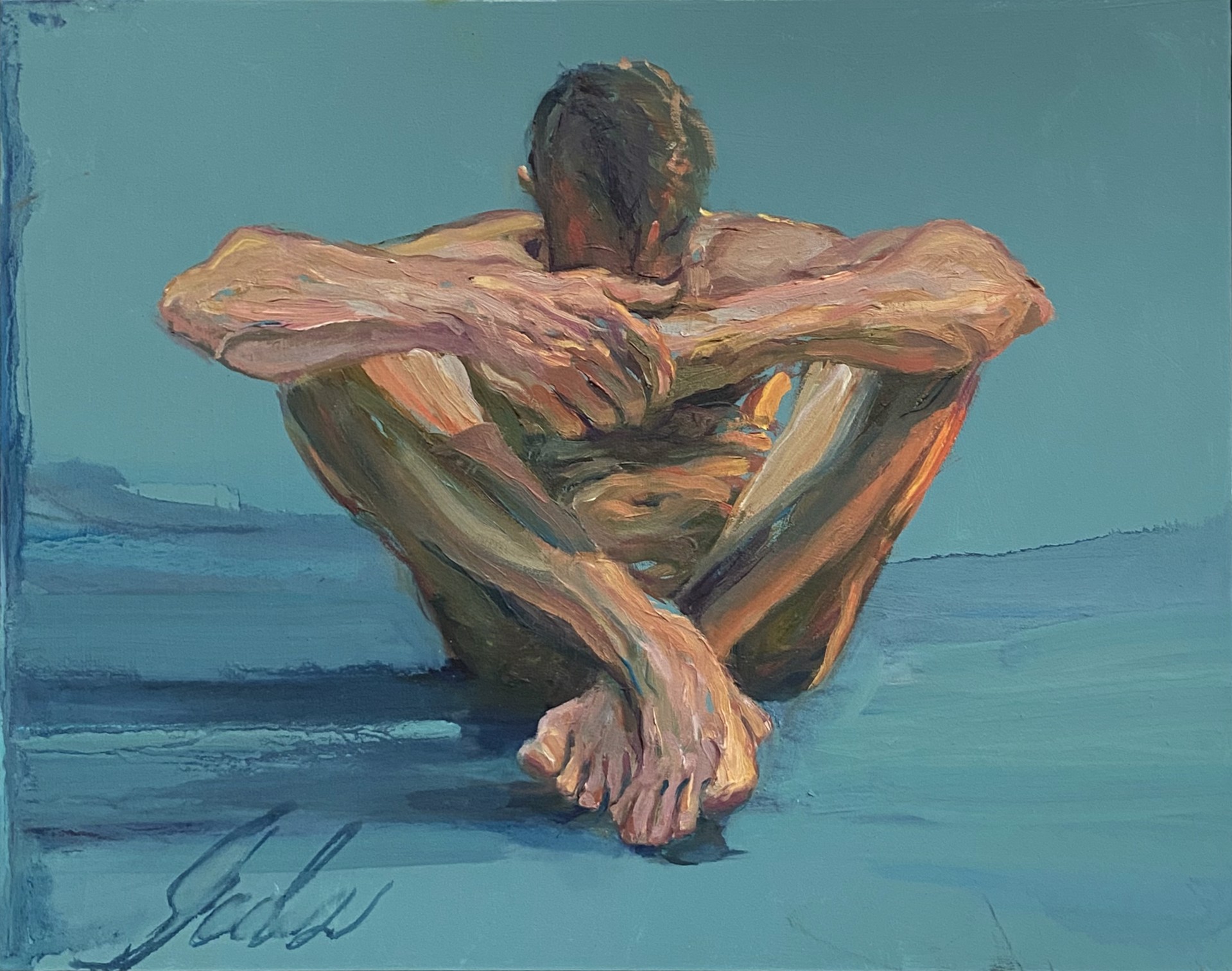 Blue Nude Study by Carrie Jadus
