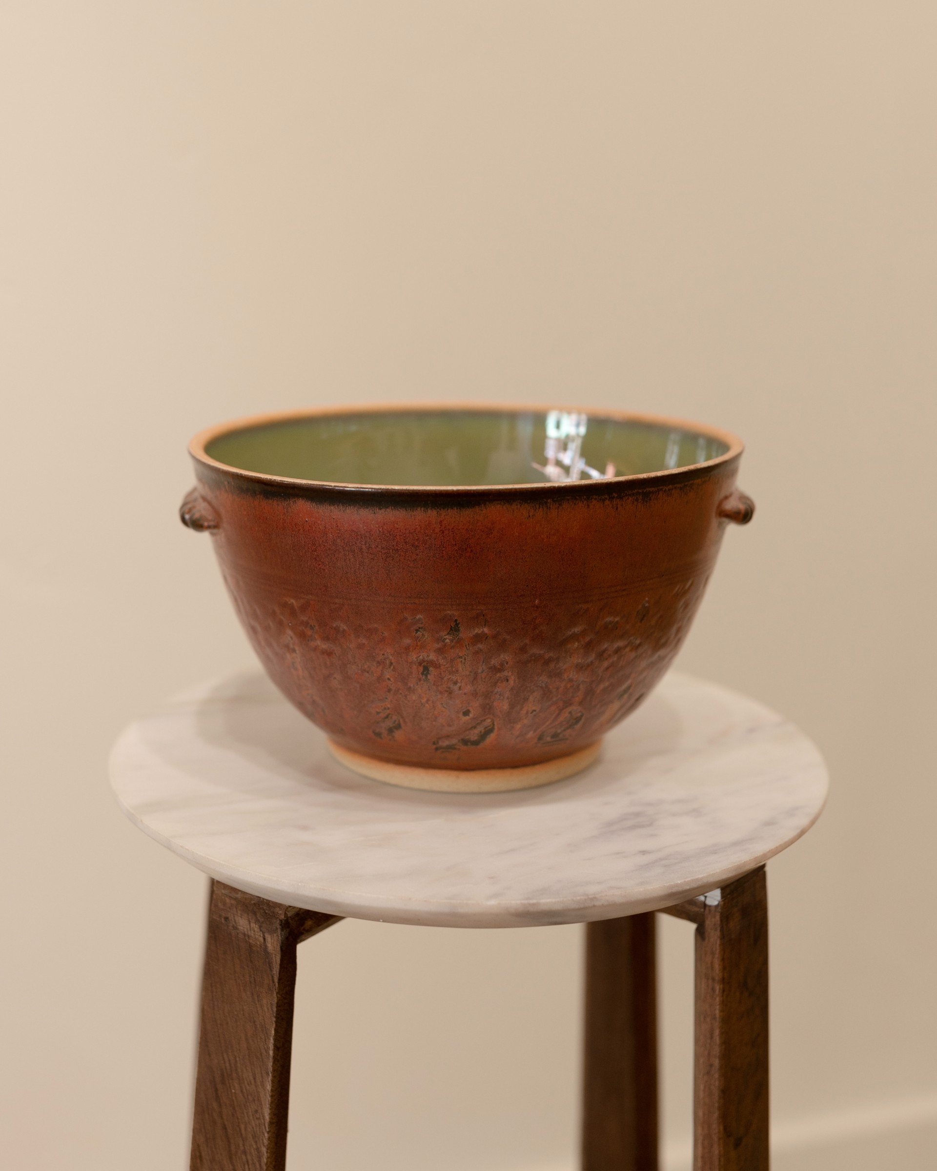 Stoneware Bowl w/ Lugs 029 by Buck Dollarhide