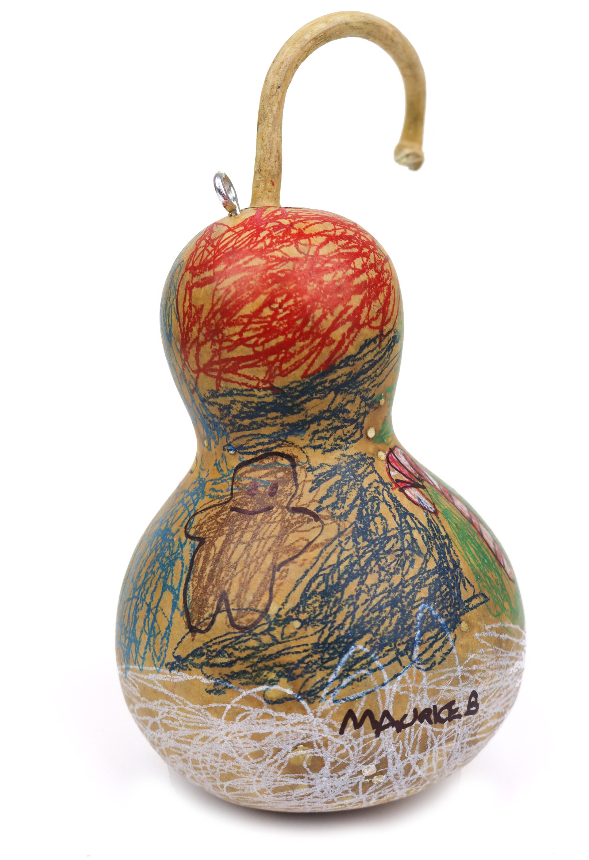 Gingerbreaad Holiday (gourd ornament) by Maurice Barnes