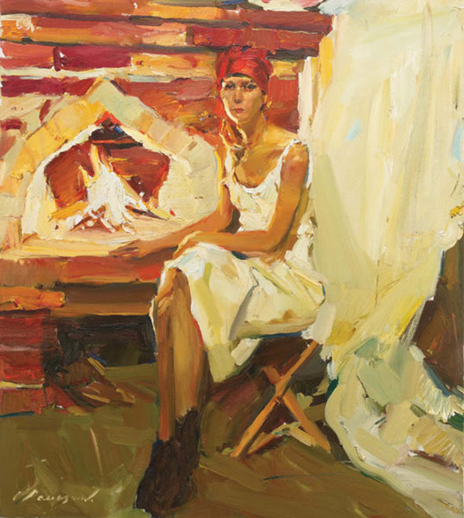 By the Fireplace by Renat Ramazanov