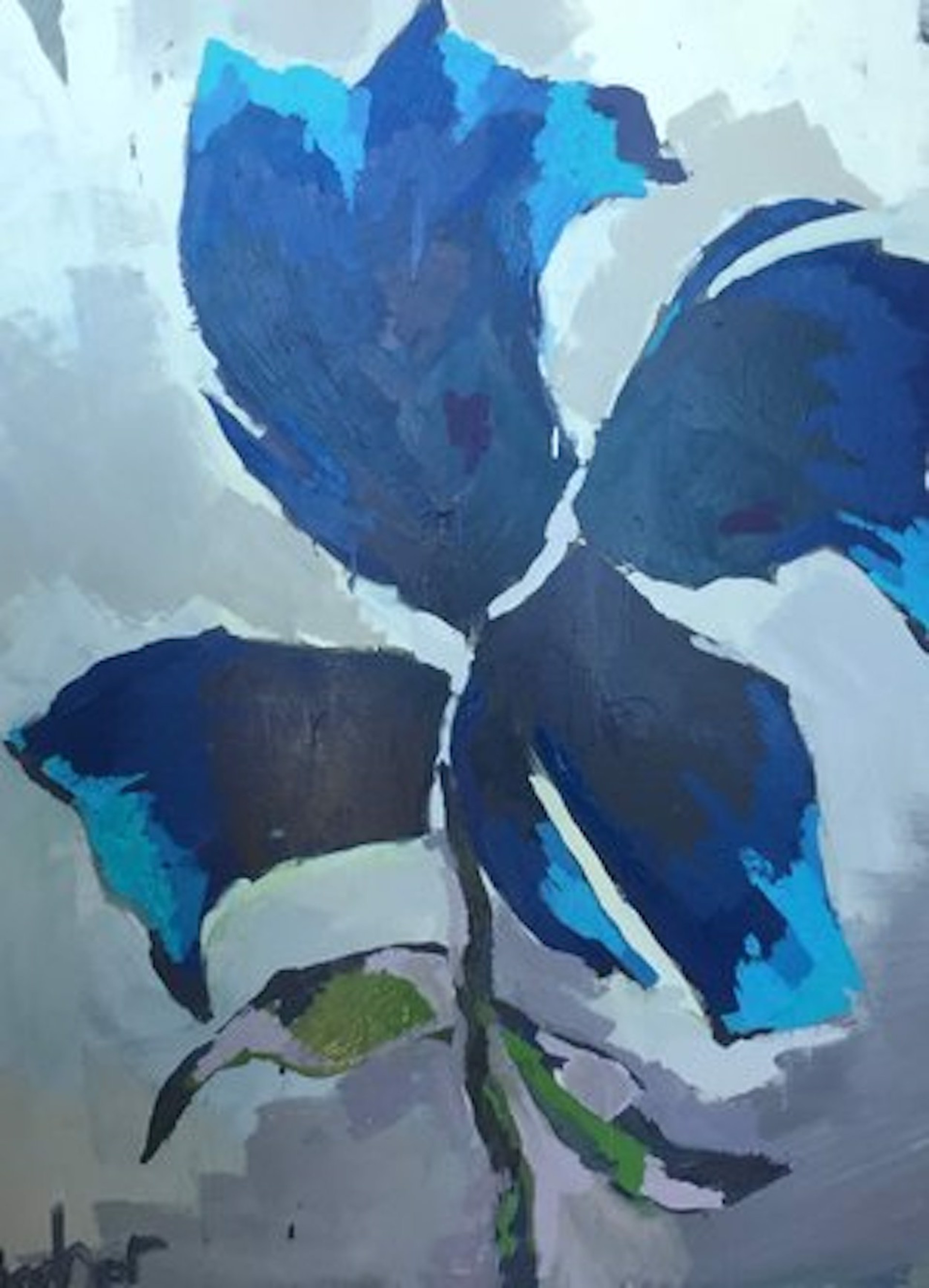 Large Blue Flower by Gary Bodner