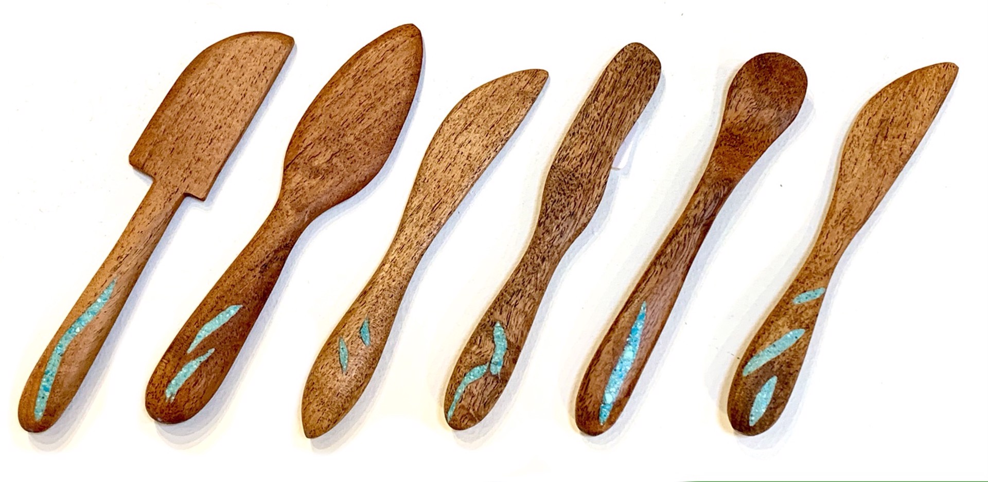 Utensil - Spreaders - Assorted Mesquite with Inlay by TreeStump Woodcraft