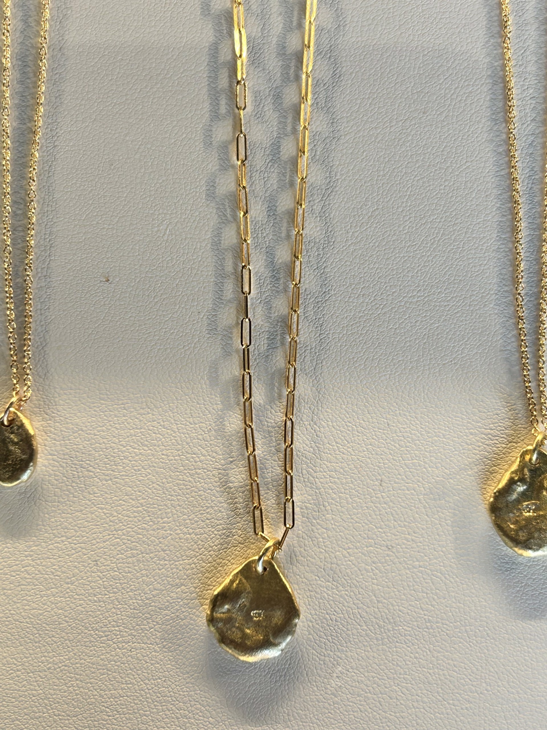 Link Chain and Gold Pendant by Leandra Hill