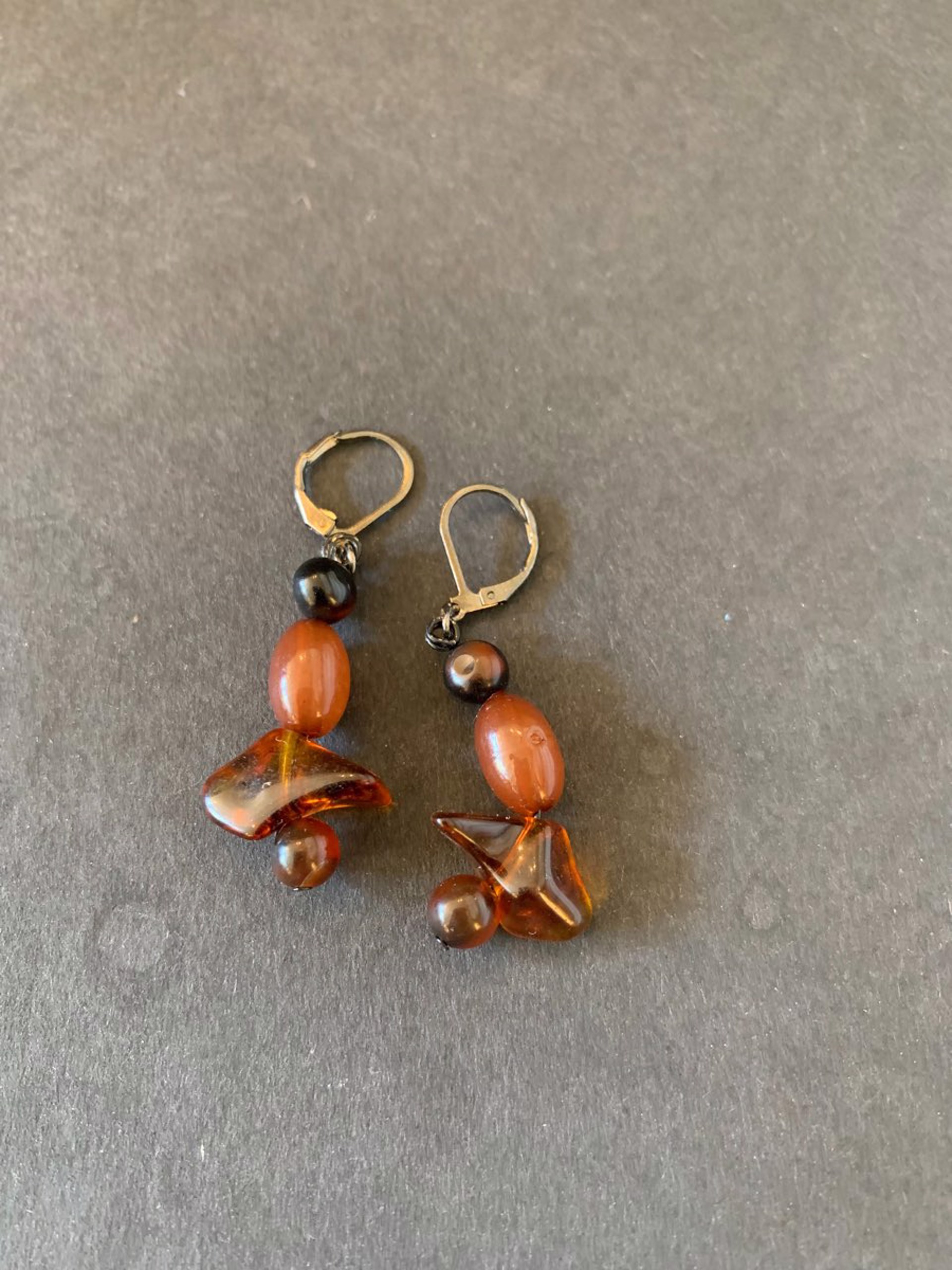 Russet and Amber Earrings by Patty Elzinga