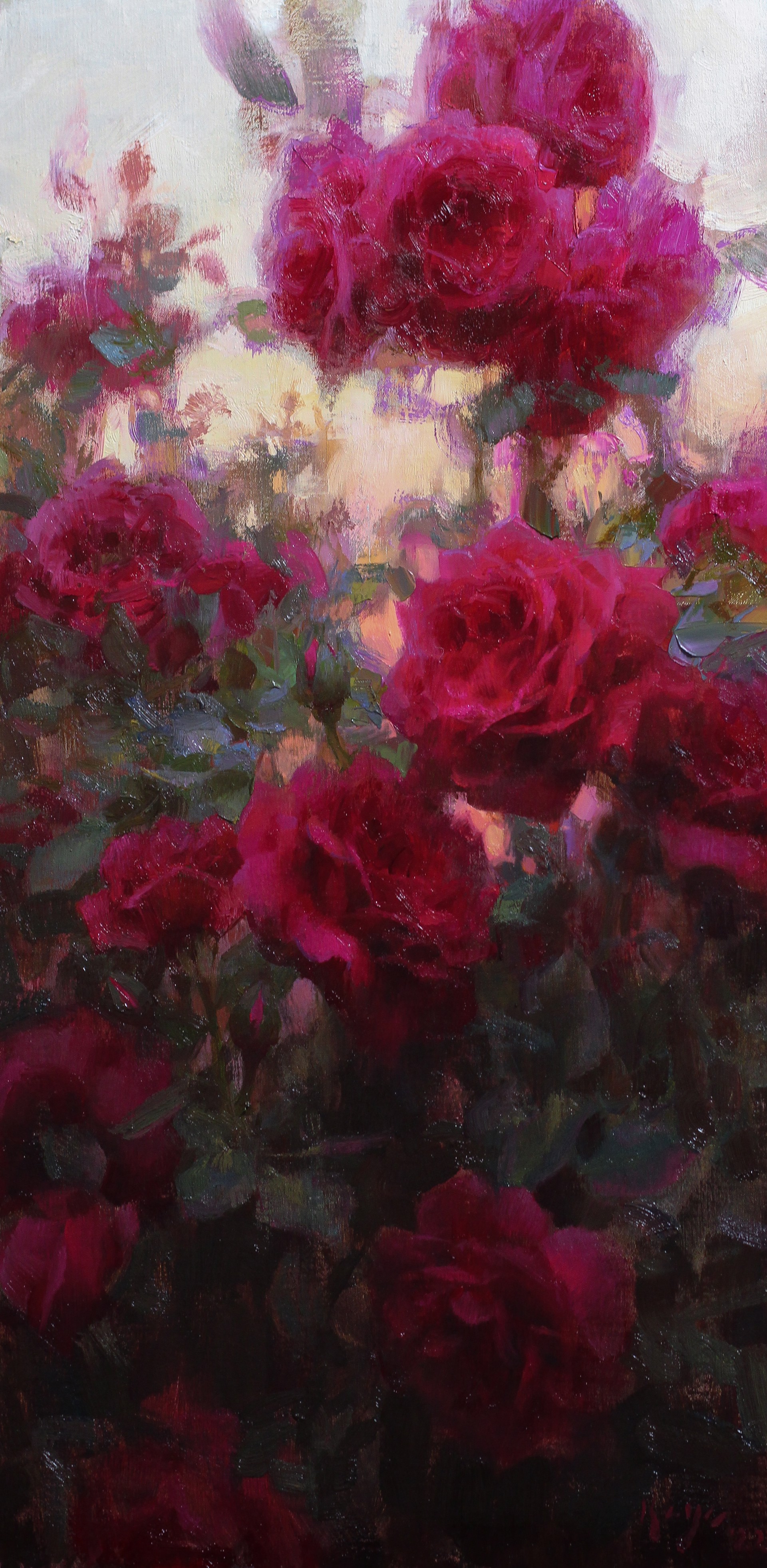 Carmine Roses by Daniel Keys