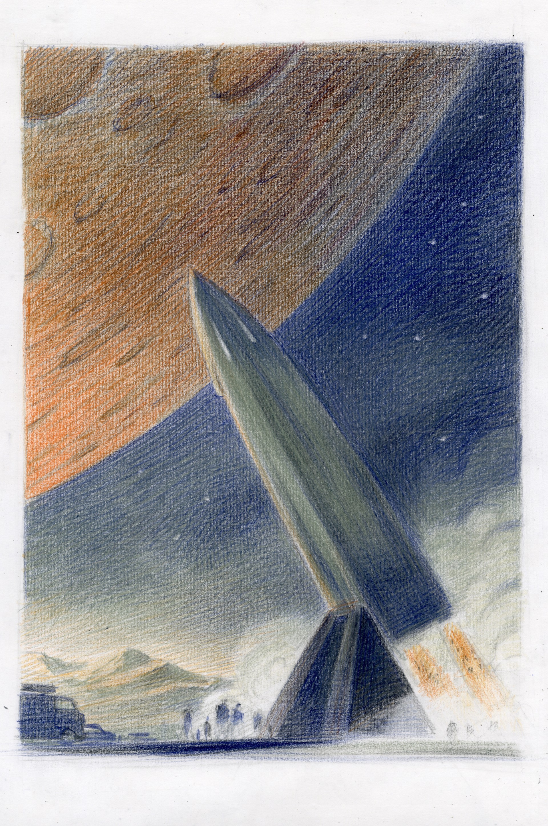 Objectif Mars - Sketch #2 by François Schuiten