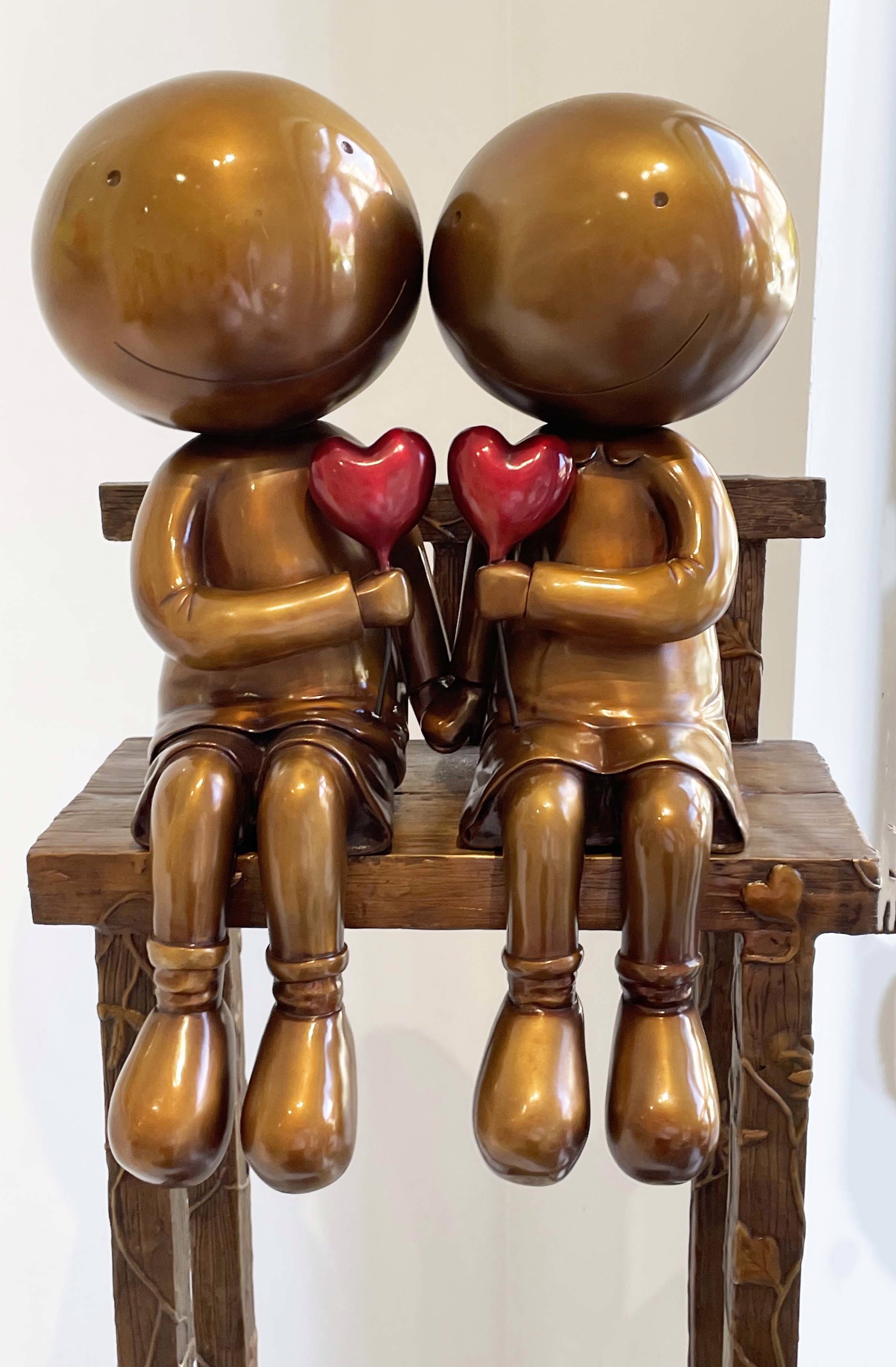 Lovers on the Bench by Mackenzie Thorpe - Sculpture