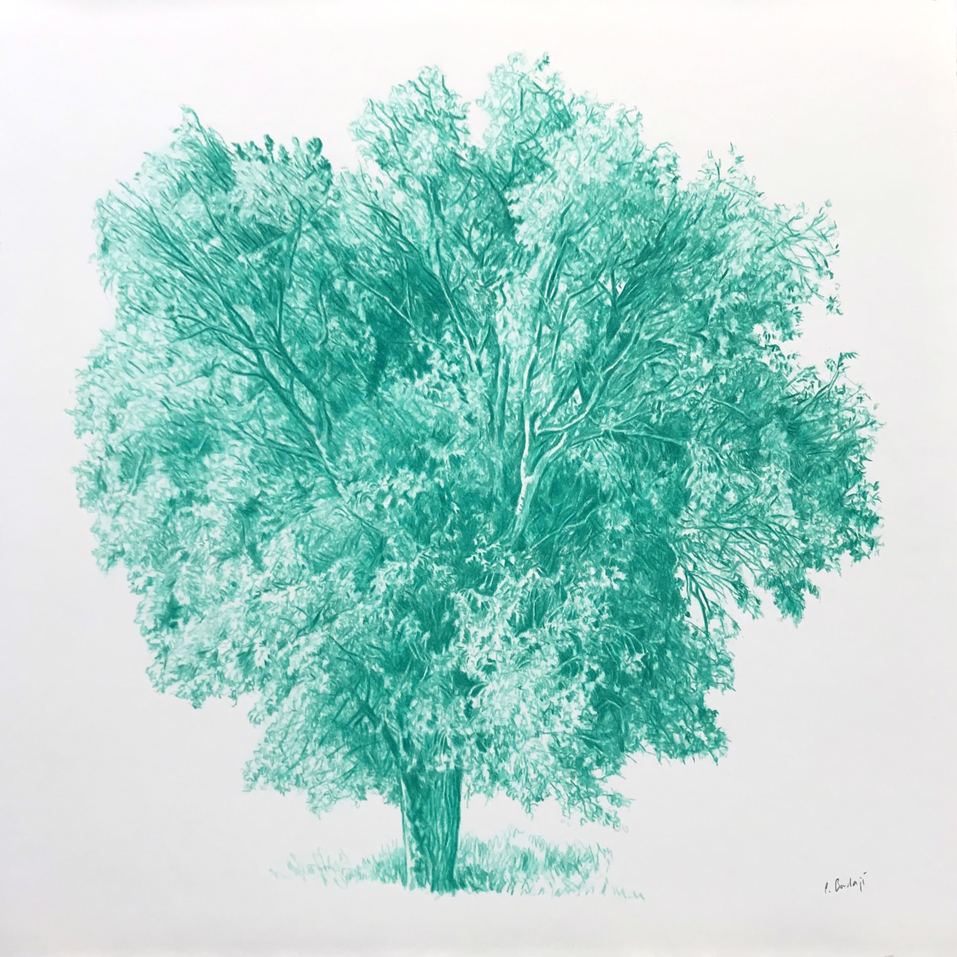 Árbol en Verde Ftalo by Conchita Bardají