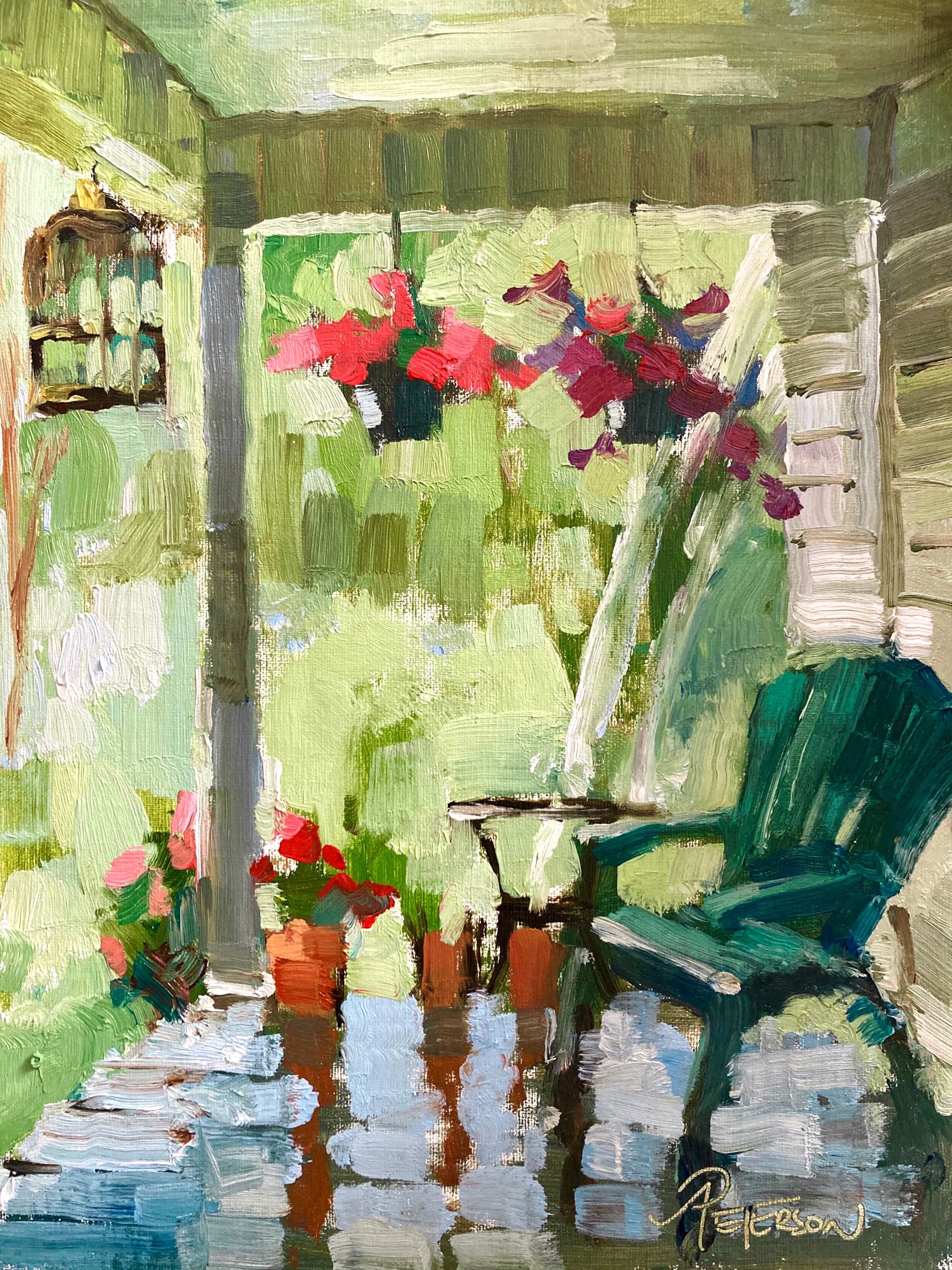 Porch Rain by Amy R. Peterson