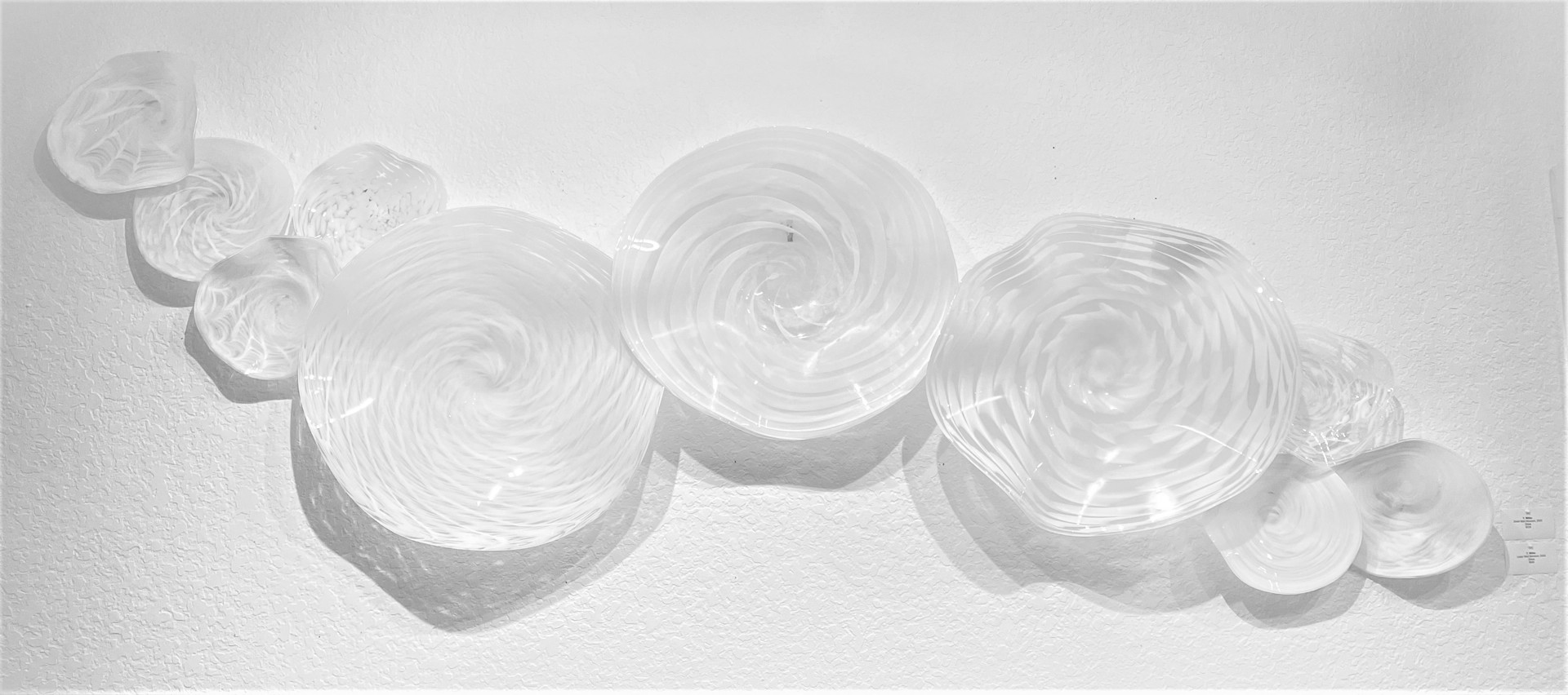10-Piece White Glass Installation by T. Miller
