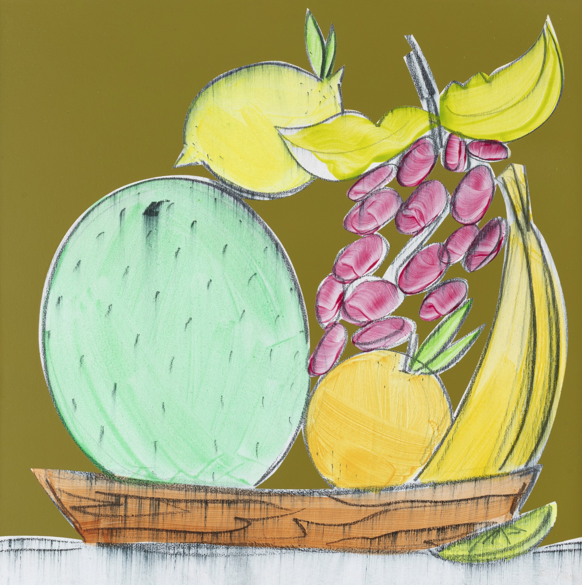 Moon Melon & Lemon Slice by Glory Day Loflin Paintings
