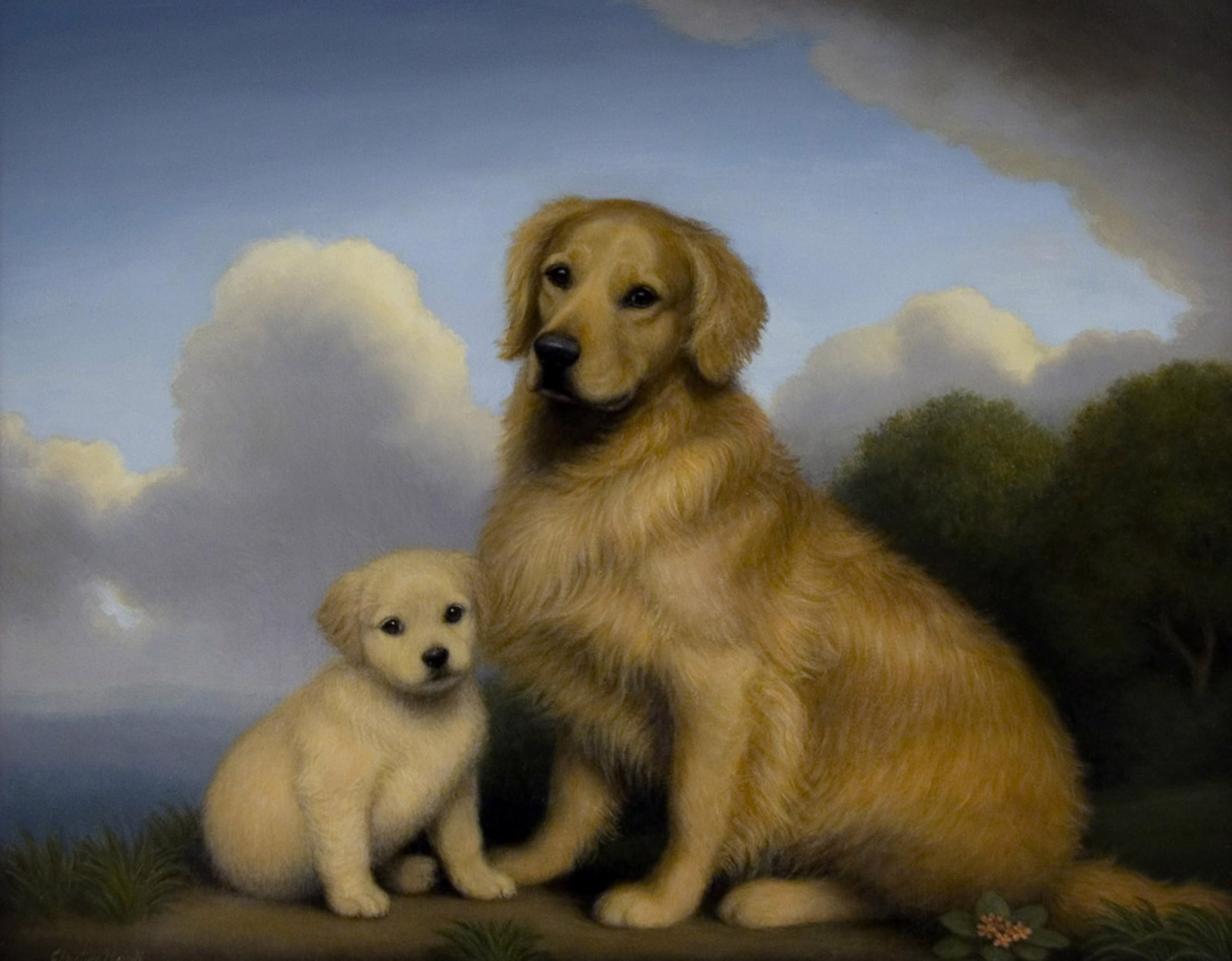 Mother and Puppy, 2005 by Christine Merrill