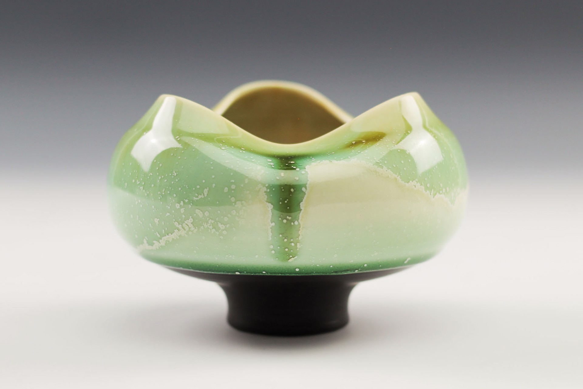 Shiny Jade Tea Bowl by Charlie Olson