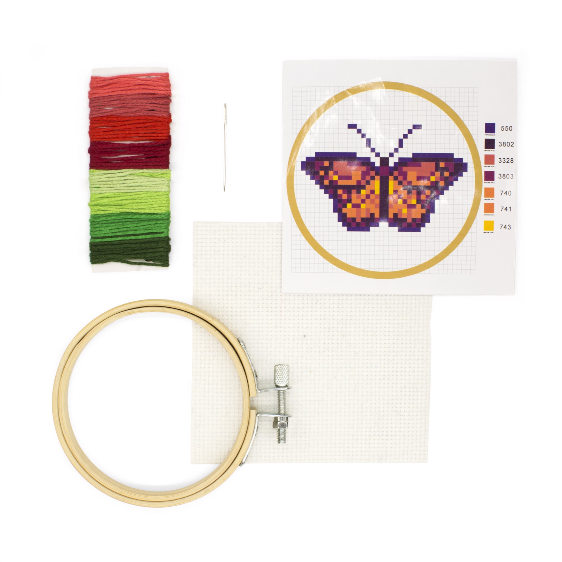 Mini Cross Stitch Kit - Butterfly by Chauvet Arts
