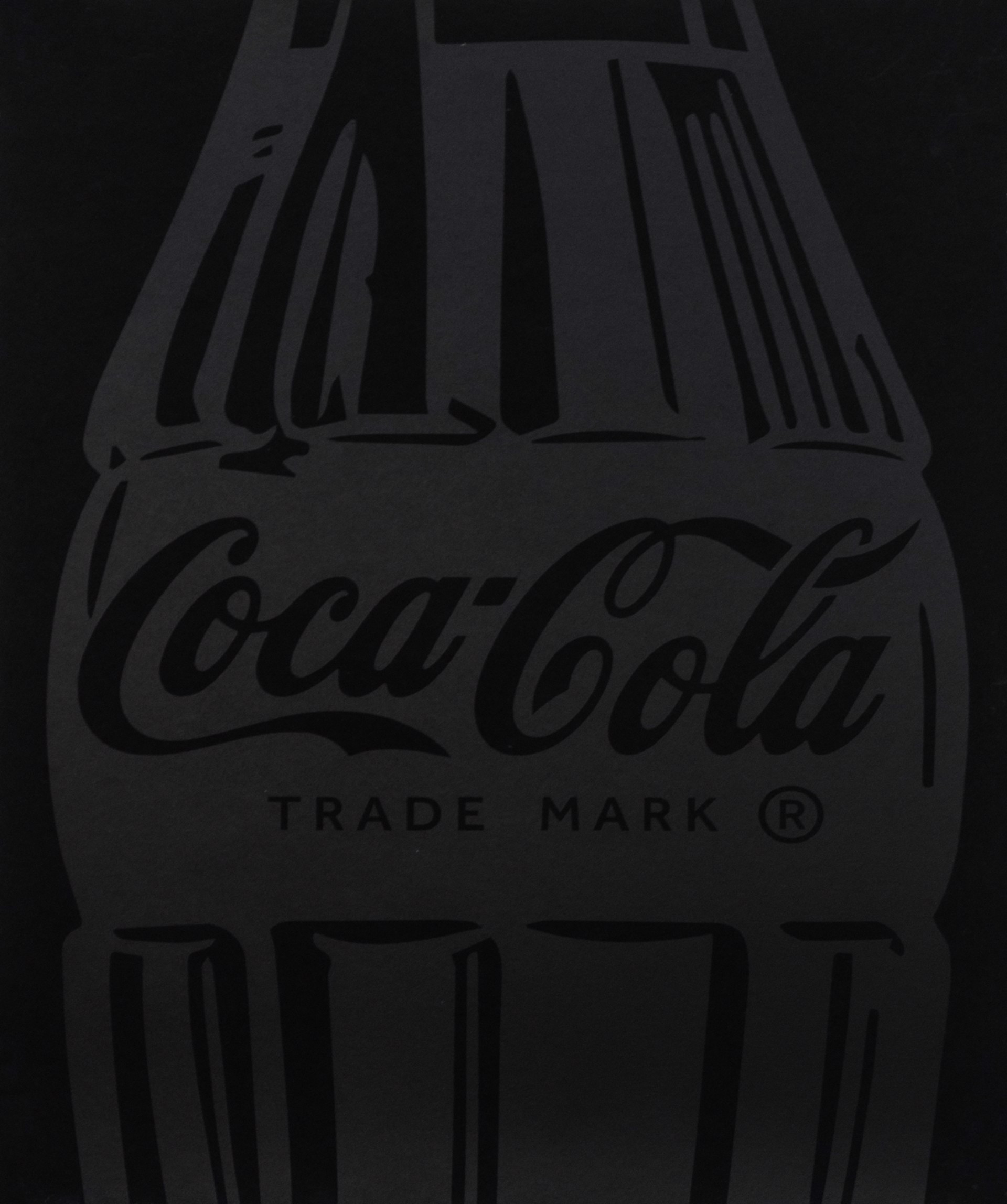 Single Coca-Cola (black on black) by Cey Adams