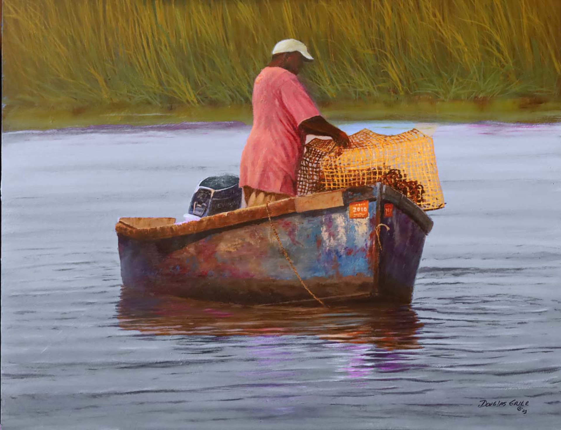Crabbing in the Painted Boat II by Douglas Grier