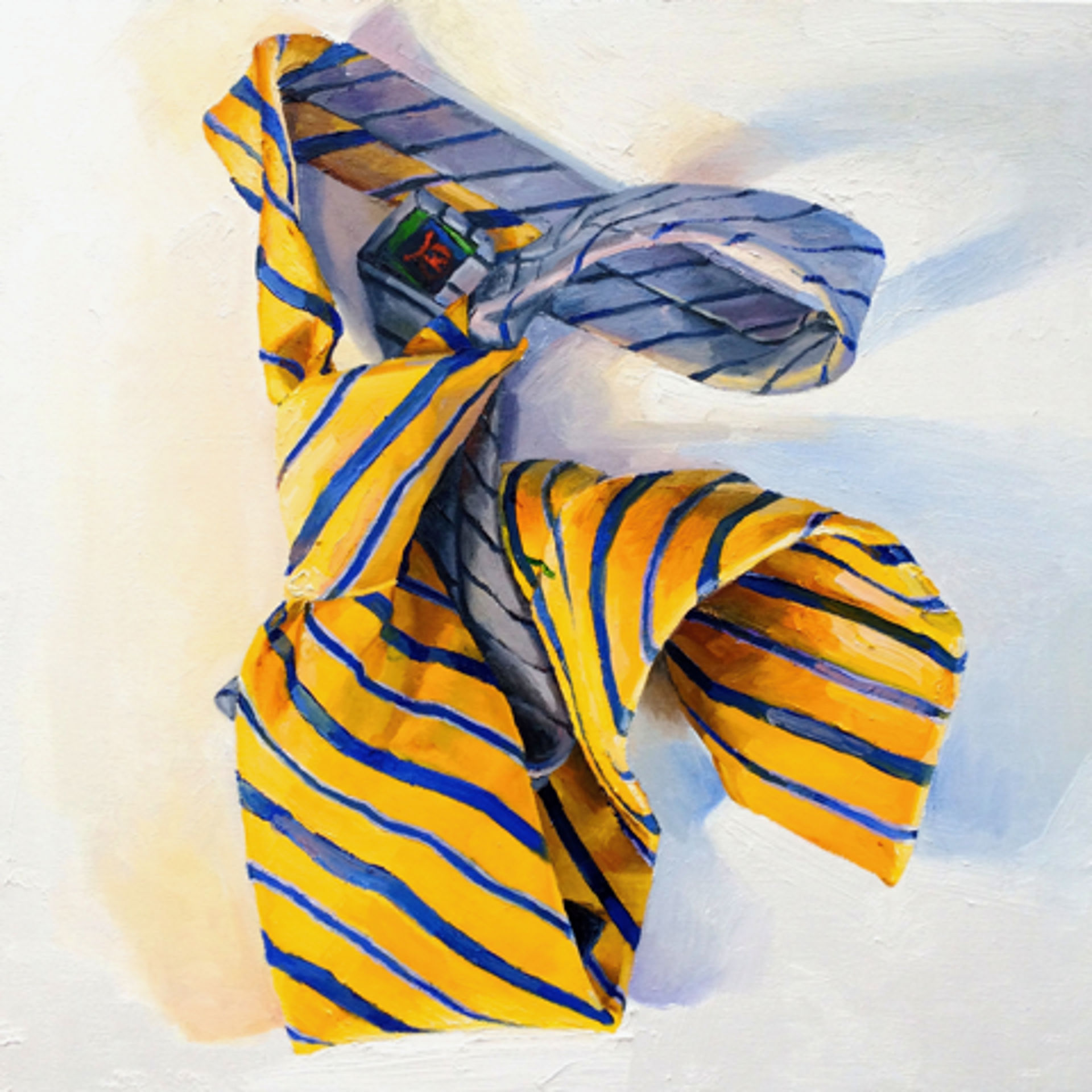Blue & Gold Stripes by Ray Kleinlein