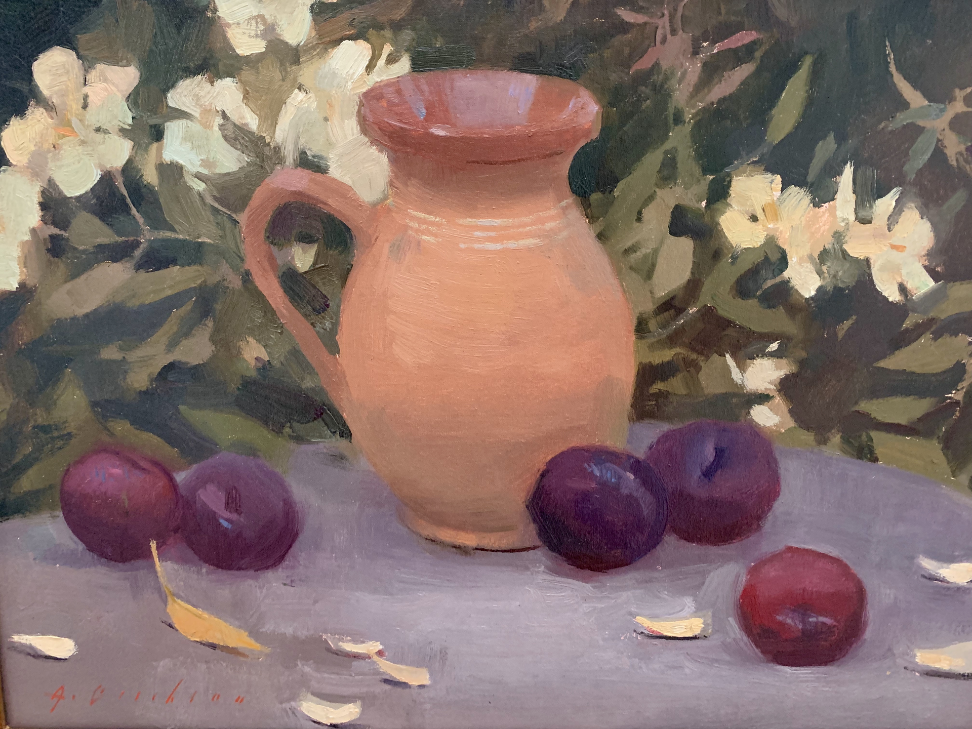 Plums and French Pitcher by Aimee Erickson, PAPA & OPA