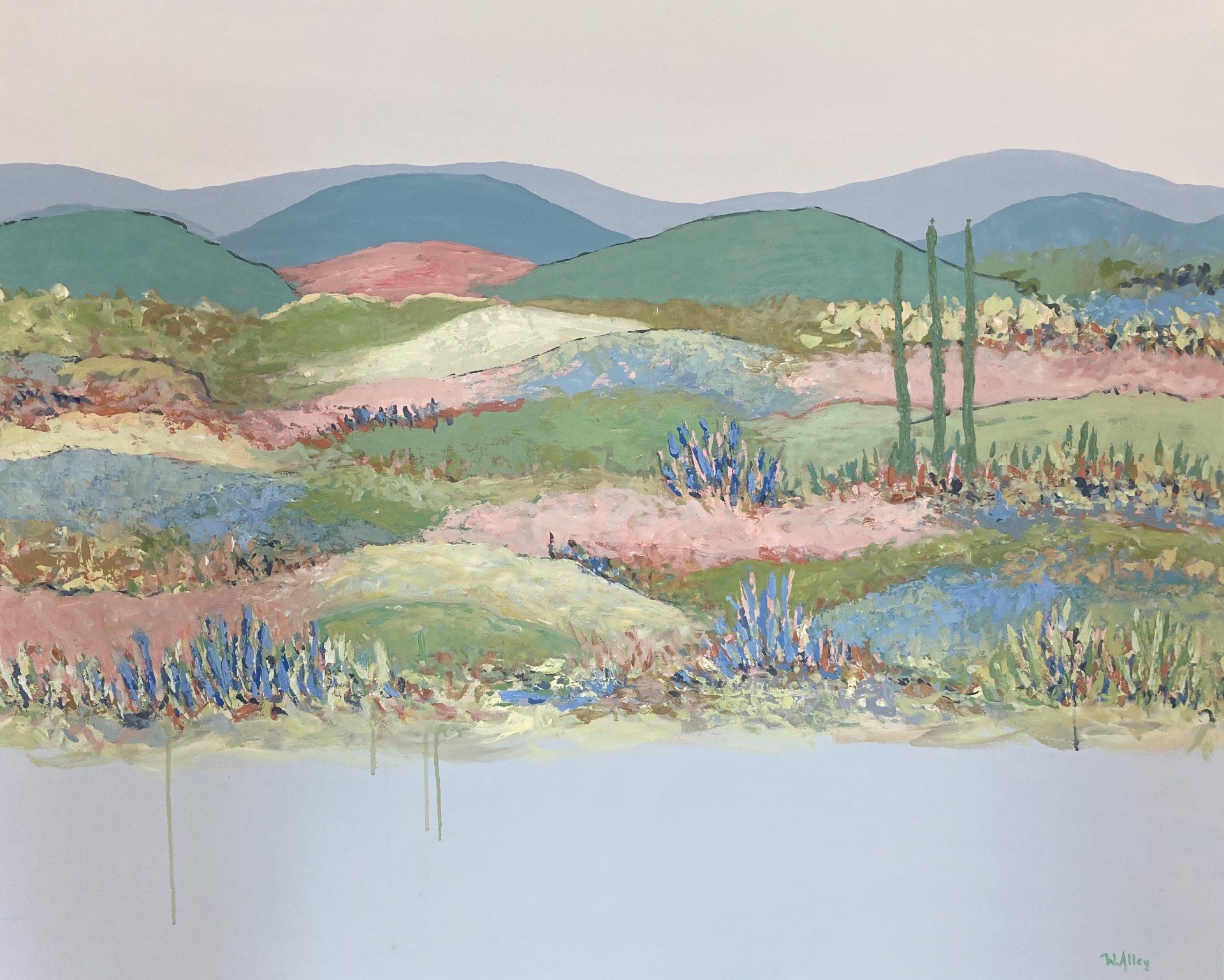Southwest Pastel Landscape by Whitney Alley