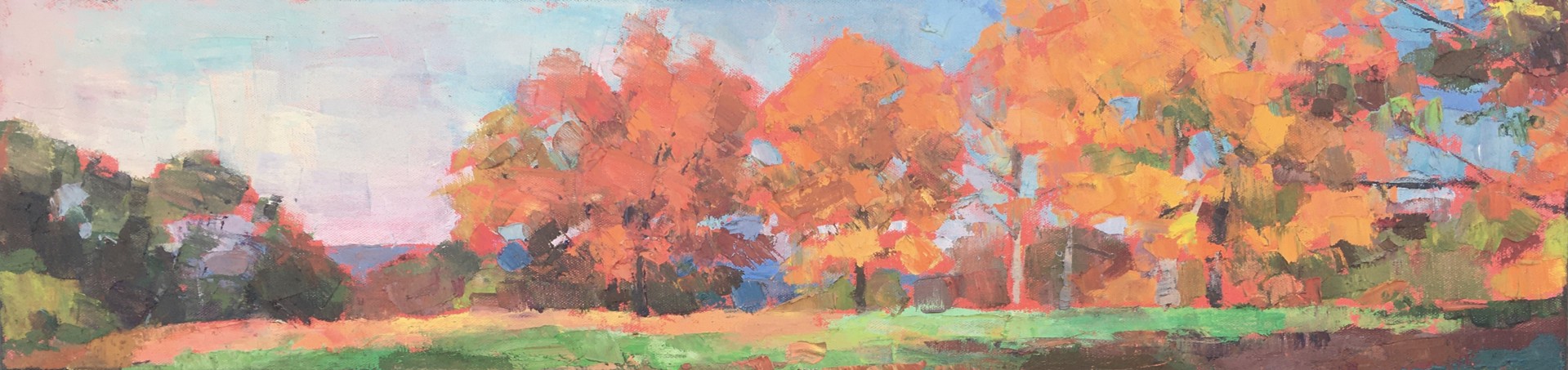 "Crisp Fall" original oil painting by Larry Horowitz