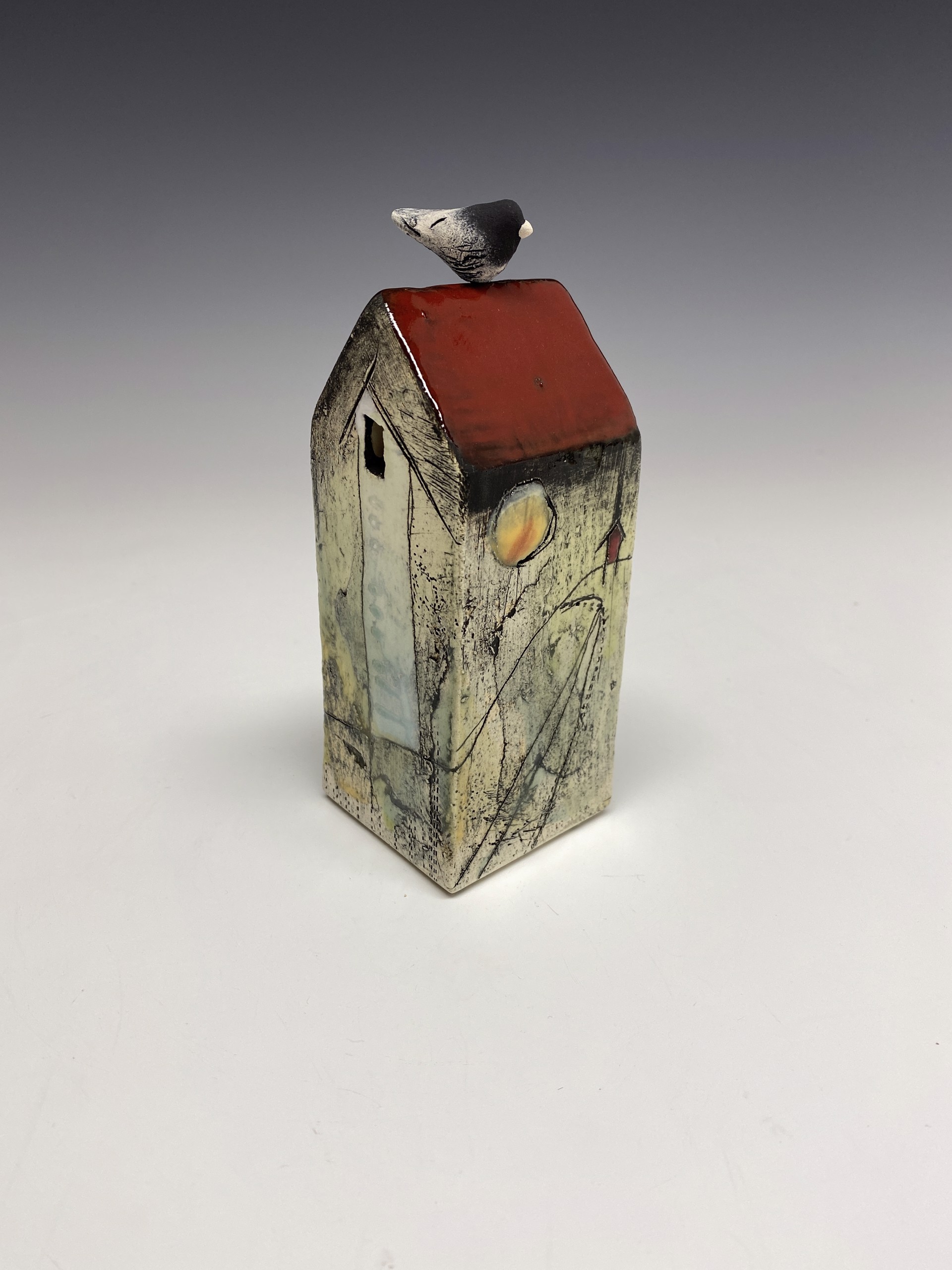 Tiny House with Bird #32 by Karen Abel
