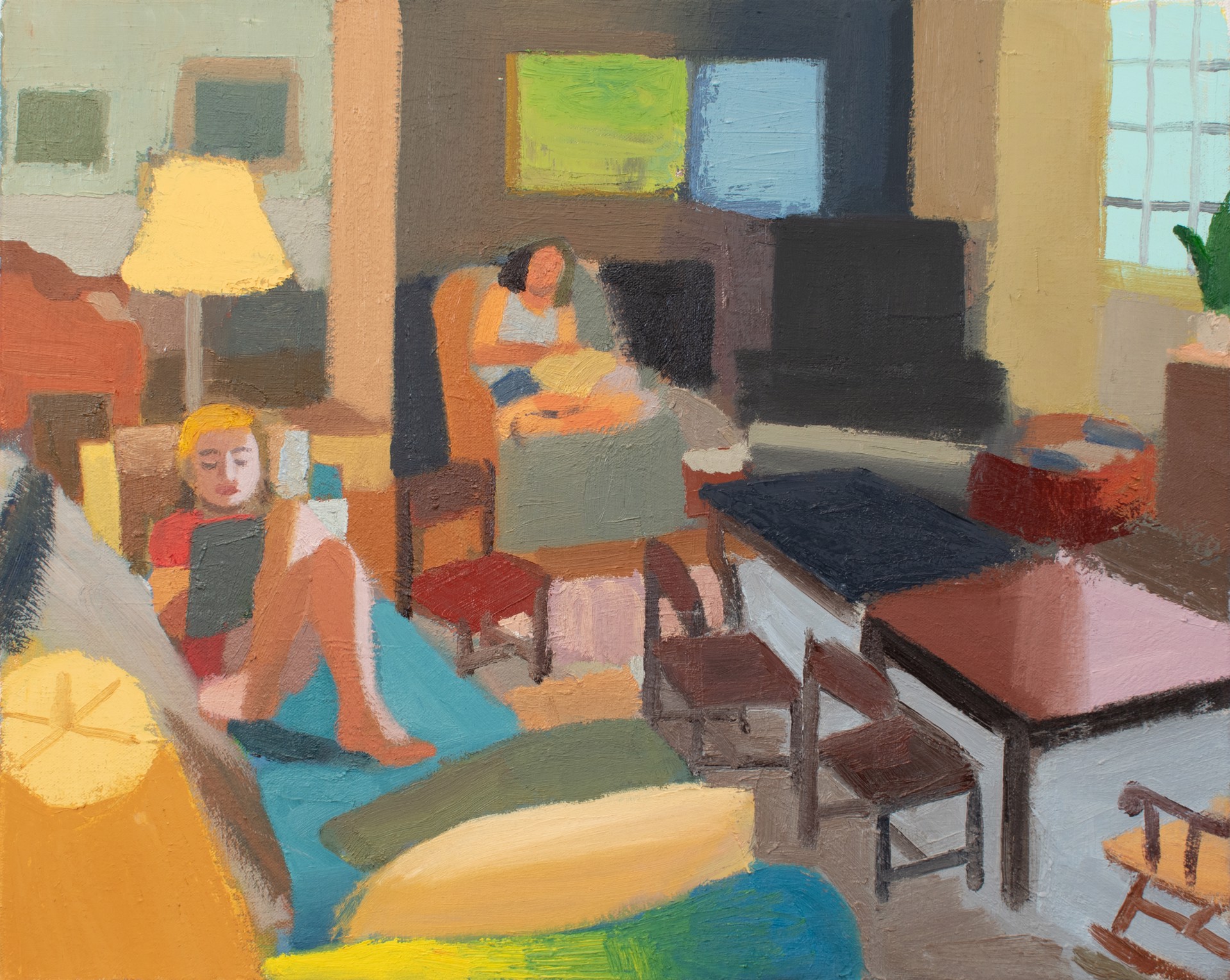 Reading in the Living Room by Benjamin Frederick