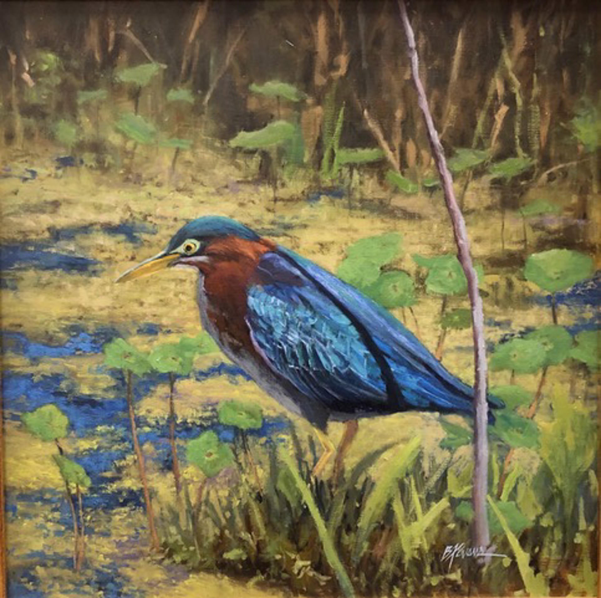 Green Heron by Beverly Ford Evans