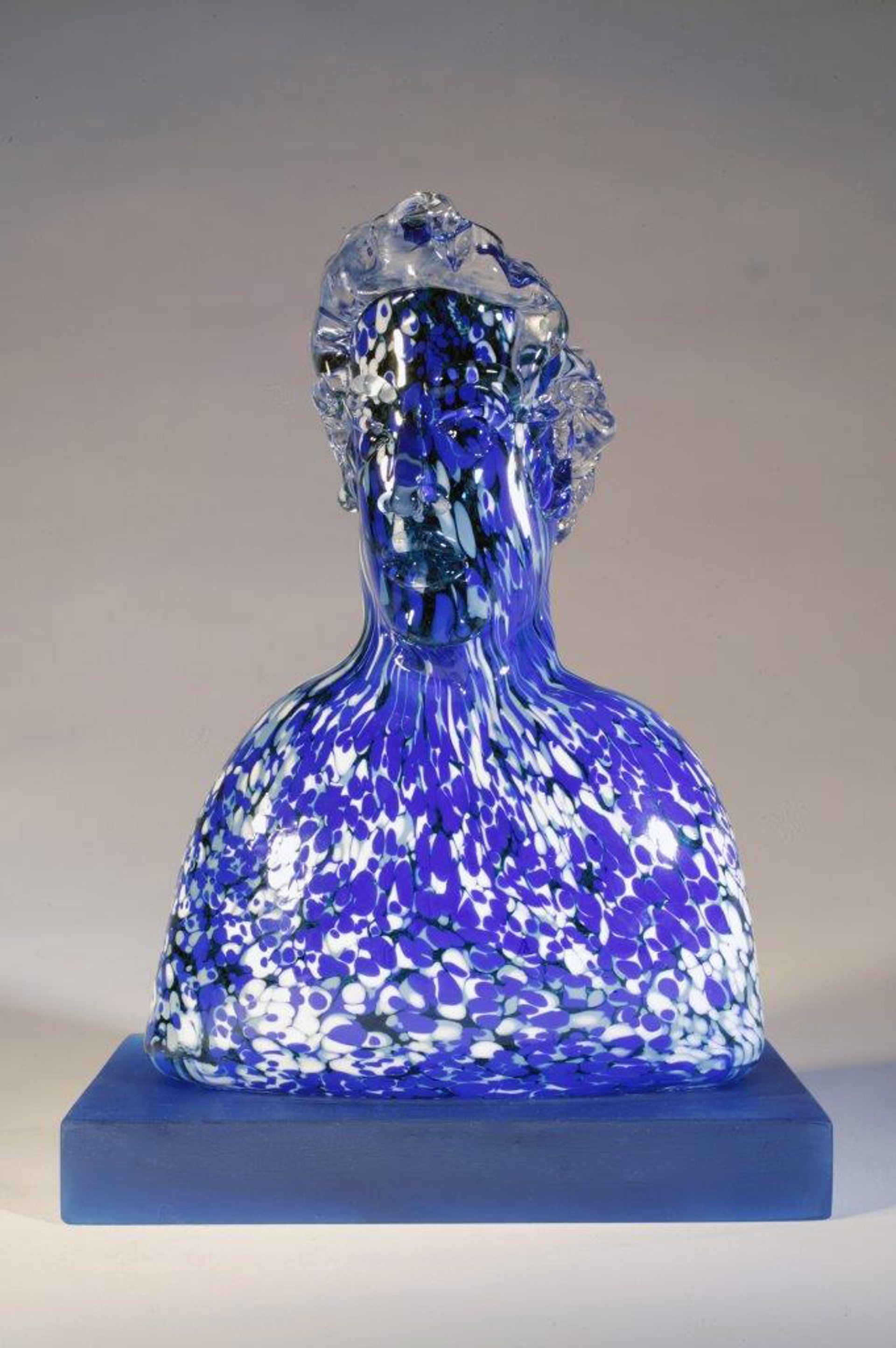 Aqua Torso with White & Cobalt Opal Spots  (*P) by Richard Jolley