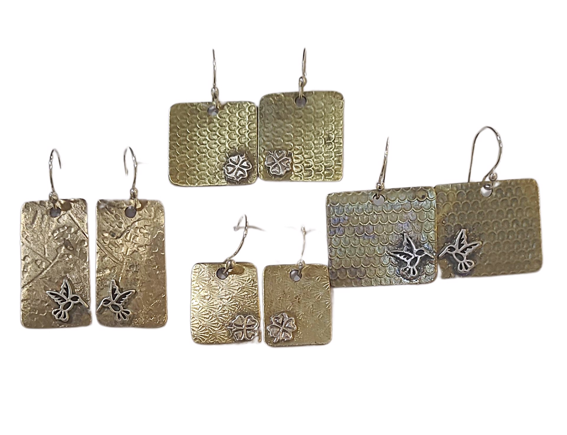 Earrings - Brass with Assorted Designs by Pattie Parkhurst