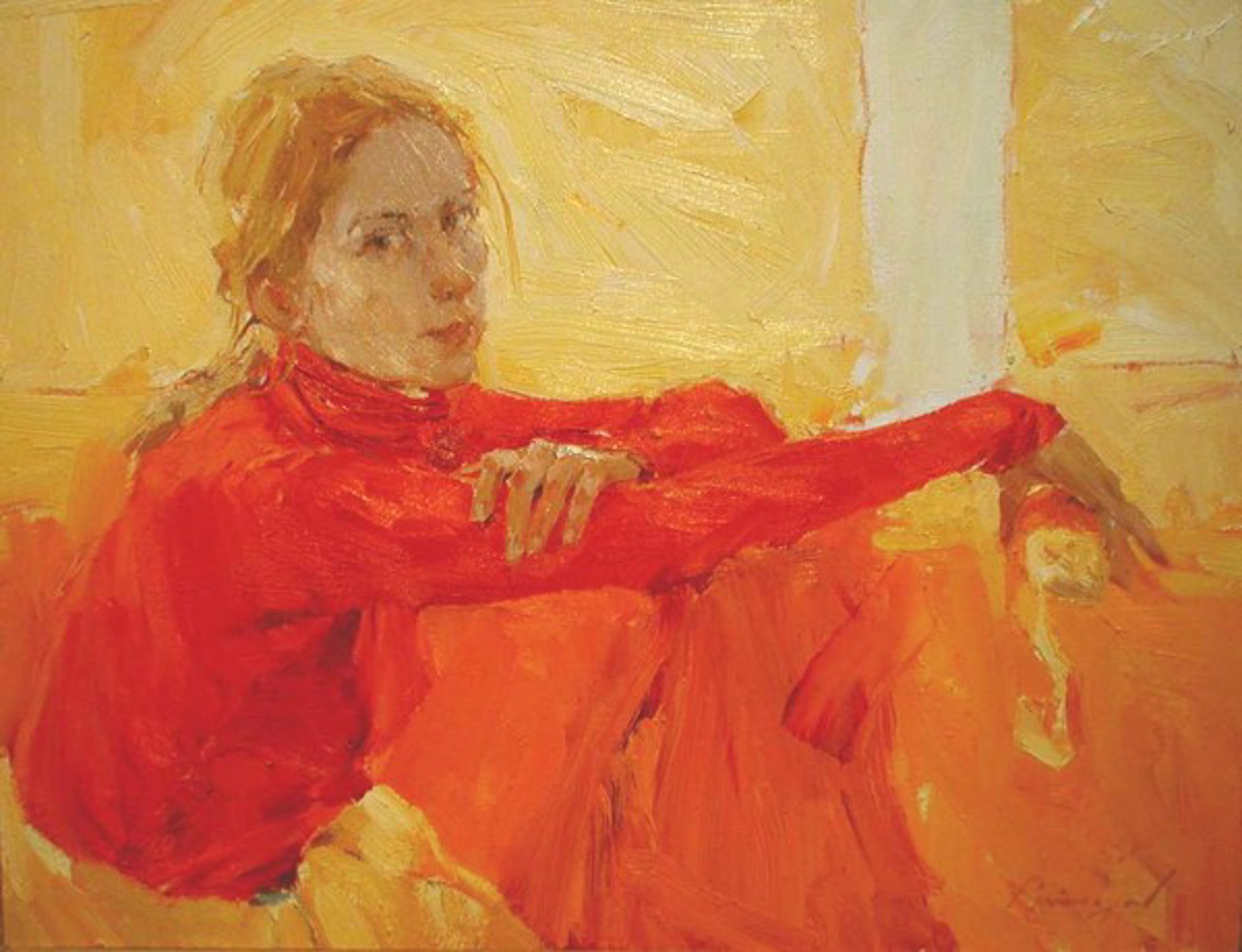 Girl in Orange by Renat Ramazanov