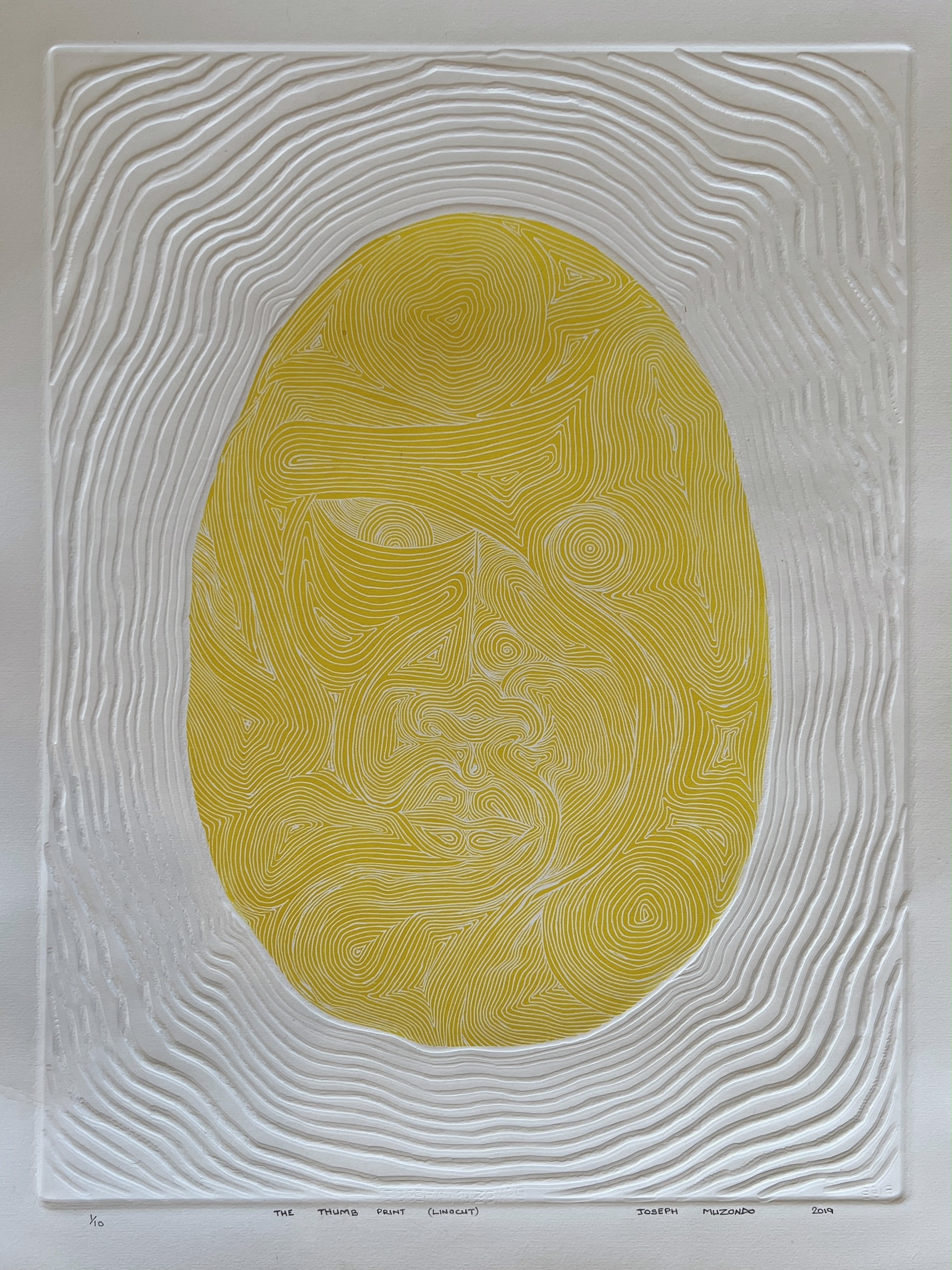 The Thumb Print (Yellow) by Joseph Muzondo