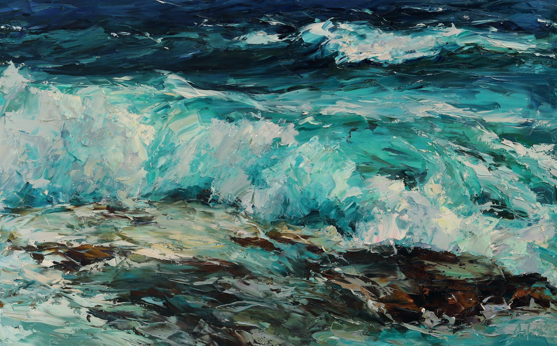 Ocean Surf by LYUDMILA AGRICH