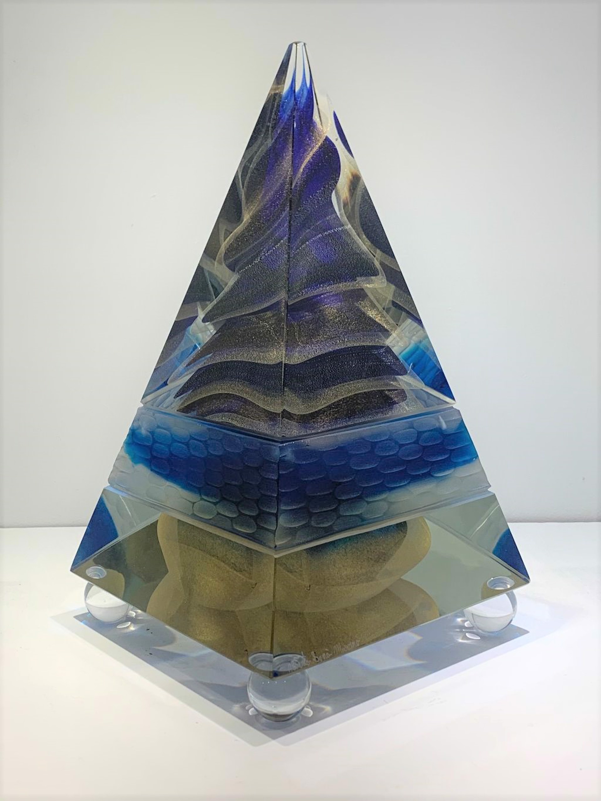 Cobalt and Gold Pyramid by Alberto & Davide Dona