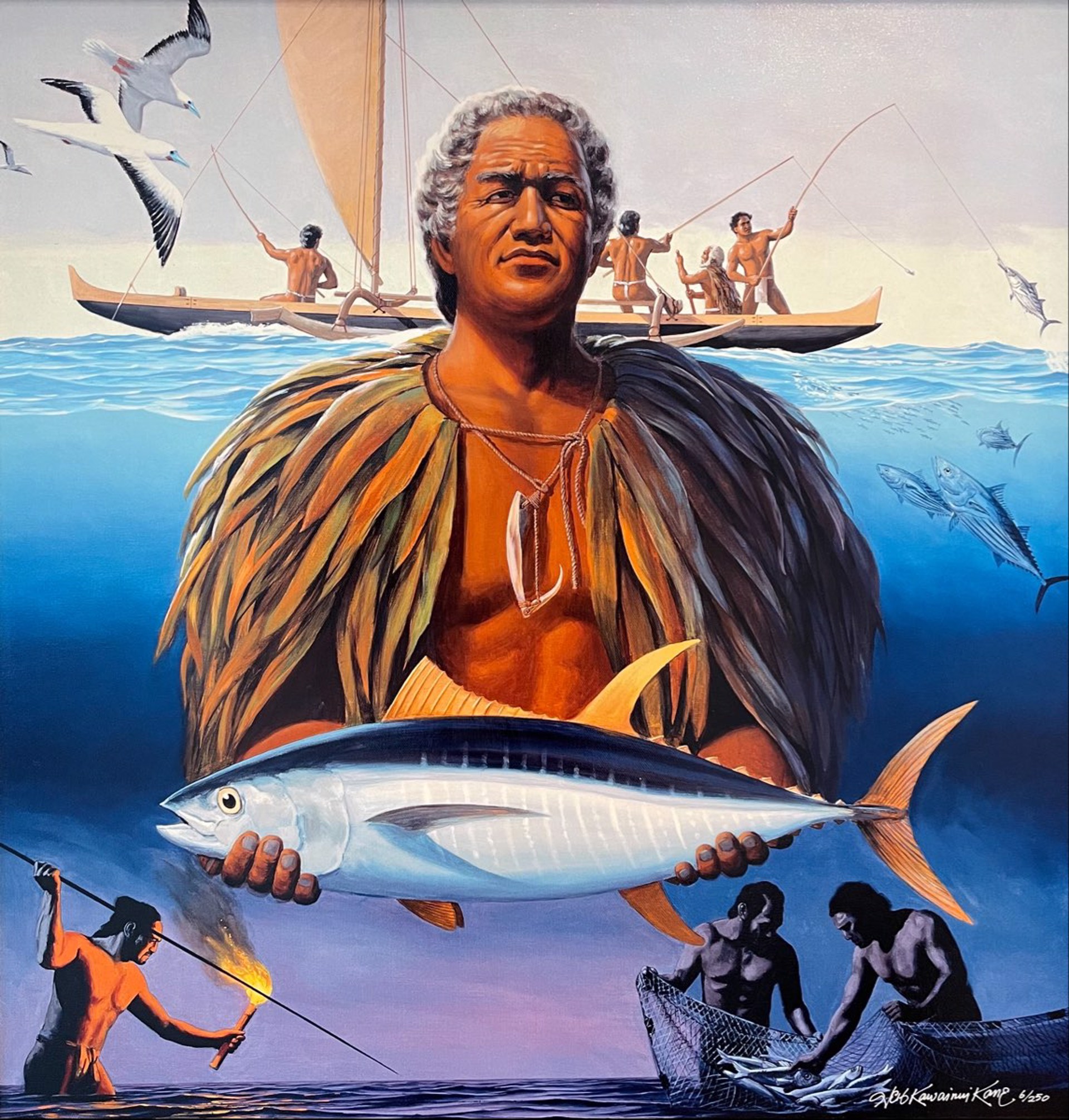 Fisherman by Herb Kawainui Kane